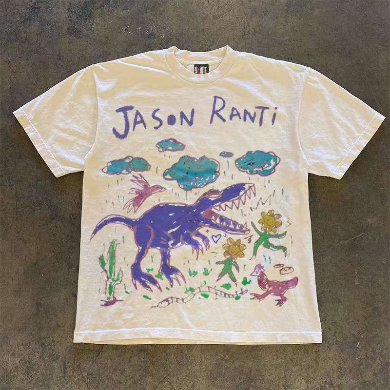 Japanese Brand × Vintage Dinosaur pattern casual retro cotton loose t-shirt Size US M / EU 48-50 / 2 - 1 Thumbnail