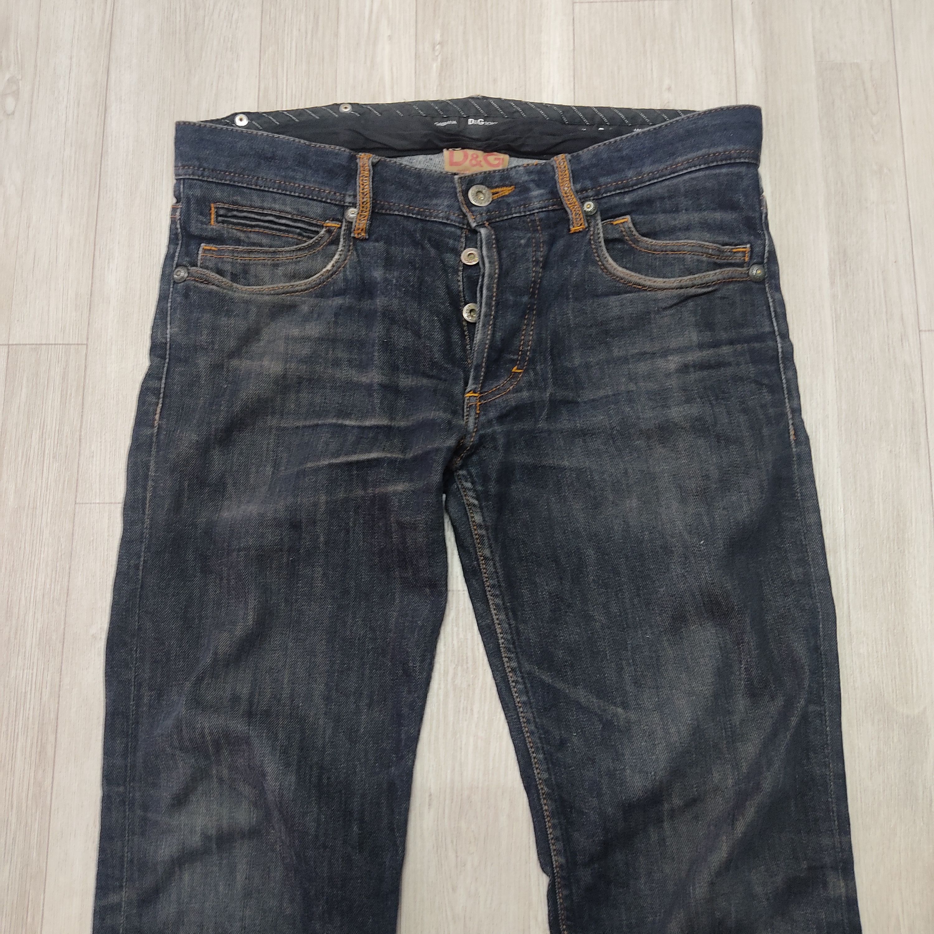 Dolce & Gabbana DOLCE & GABBANA Low Rise Straight Cut Slim Fit Denim Pants Size US 33 - 3 Thumbnail