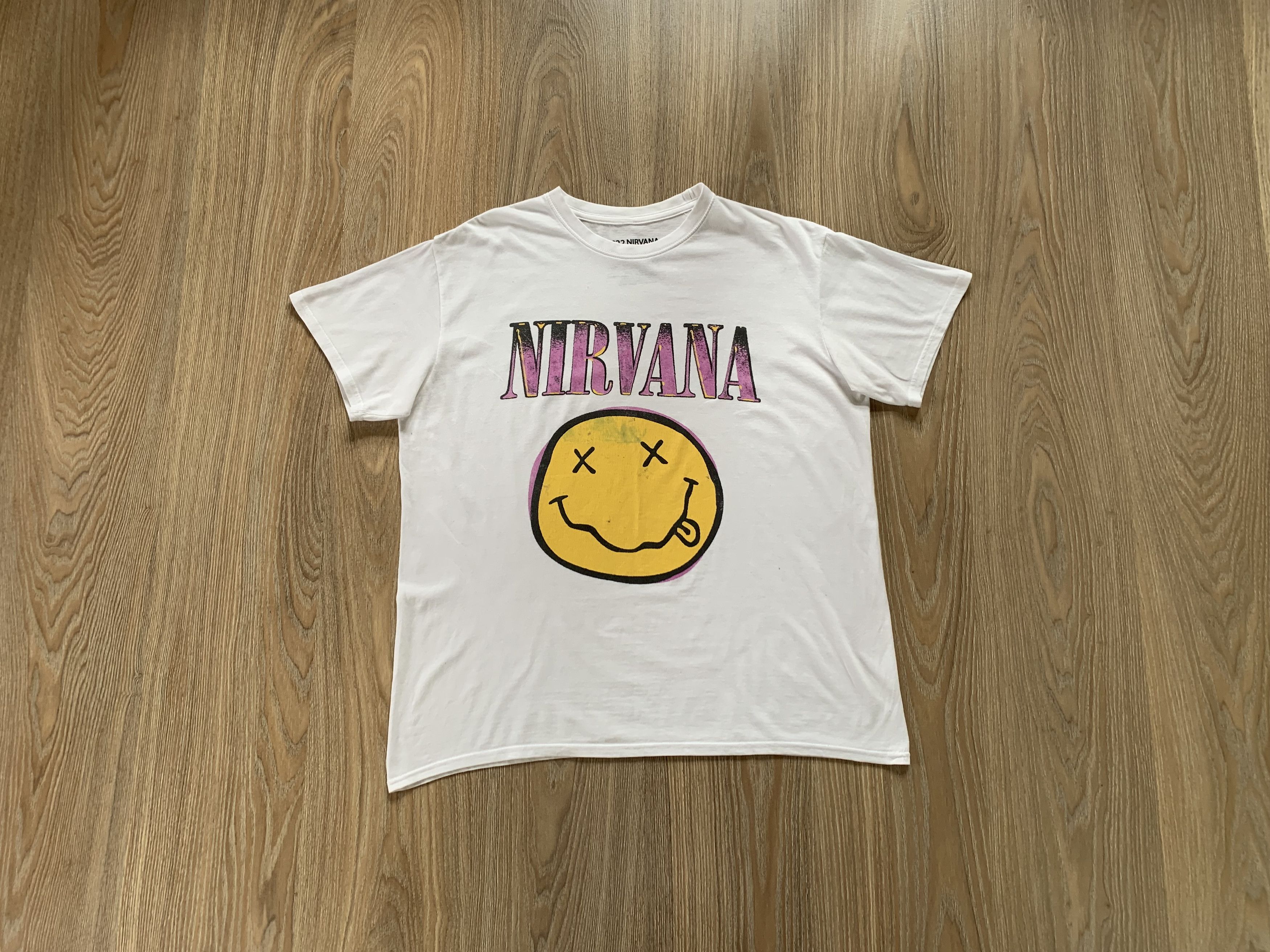 Band Tees × Nirvana Nirvana Logo Cotton White Printed T Shirt 2022 Size US M / EU 48-50 / 2 - 1 Thumbnail