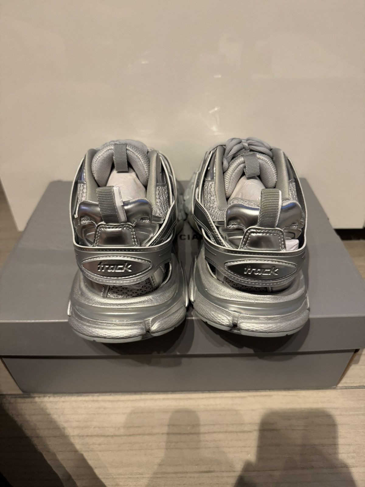 Balenciaga Balenciaga Track Sneaker Metallic Grey Size 43 Size US 10.5 / EU 43-44 - 5 Thumbnail