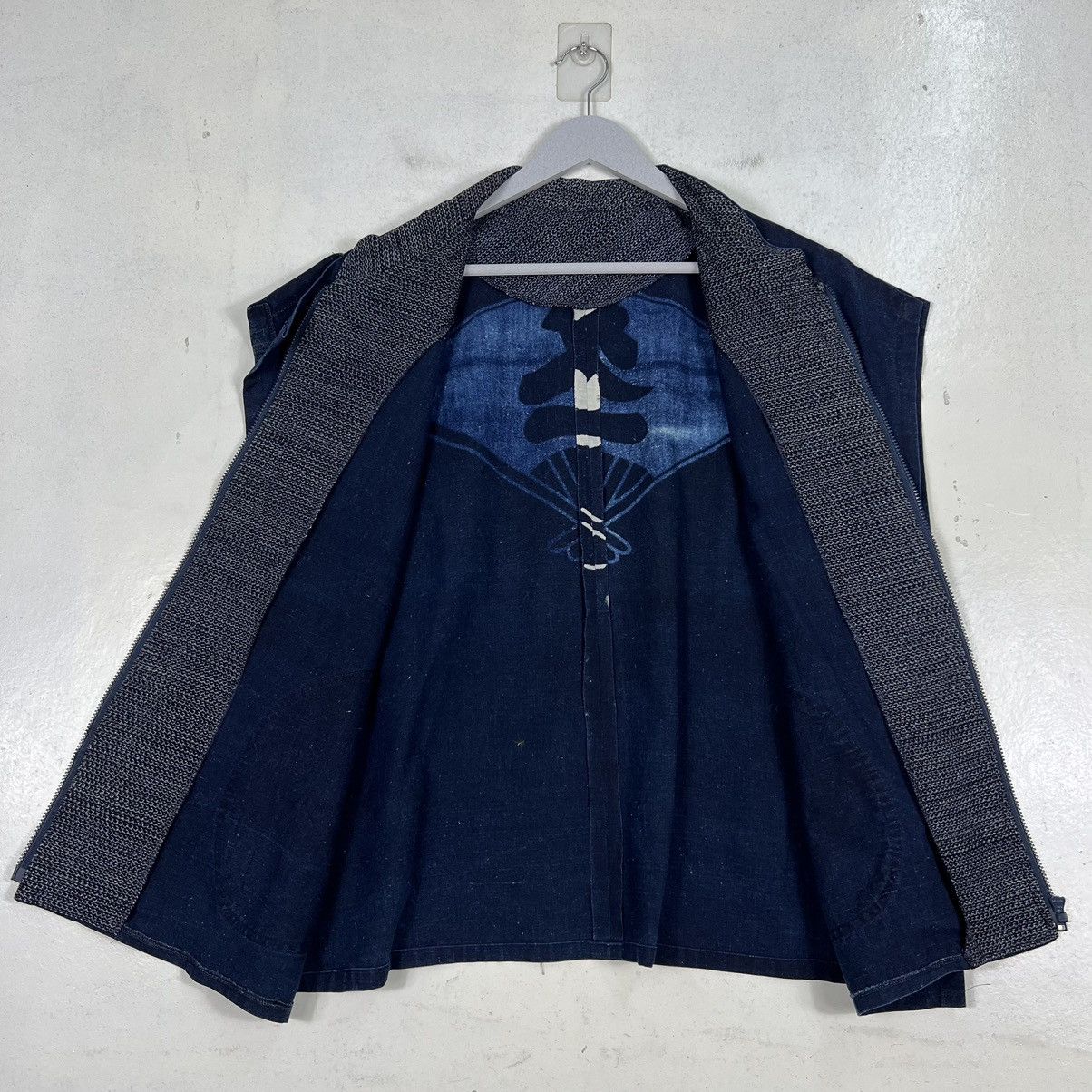 Indigo 🔥 70s VINTAGE INDIGO JAPAN TANK TOP JACKET Size US XL / EU 56 / 4 - 10 Thumbnail