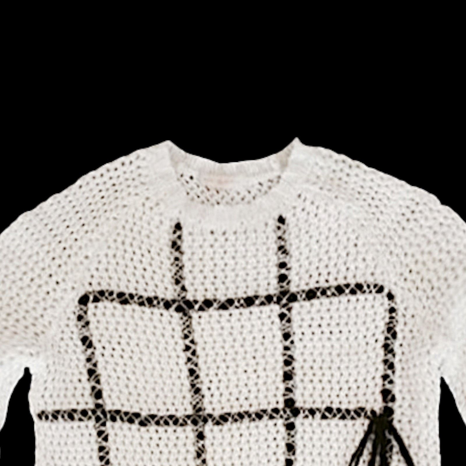 Tory Burch Tory Burch White/Black Sweater | Size S Size S / US 4 / IT 40 - 2 Thumbnail