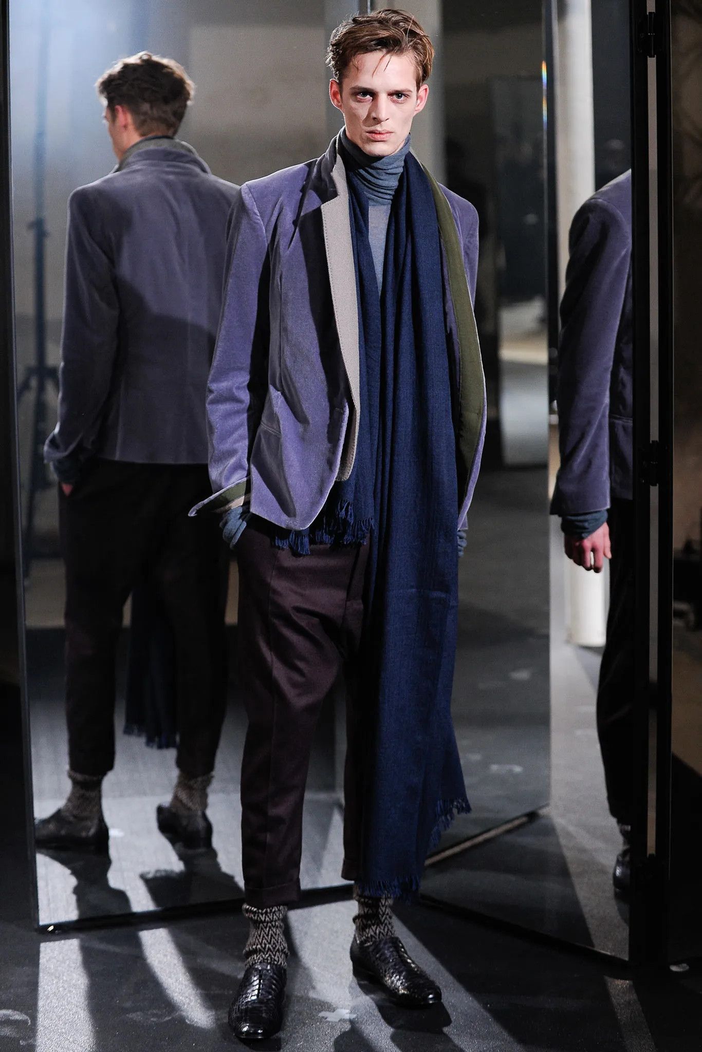 image of Haider Ackermann Fw14 Cropped Pants M in Purple, Men's (Size 32)