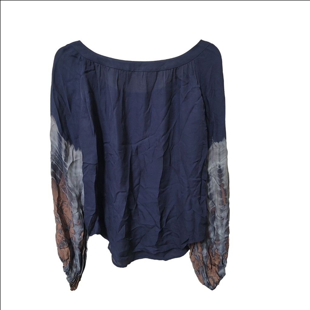 L'AGENCE L'AGENCE Blue and Gray Blouse with Relaxed Boxy Style Size M / US 6-8 / IT 42-44 - 2 Thumbnail