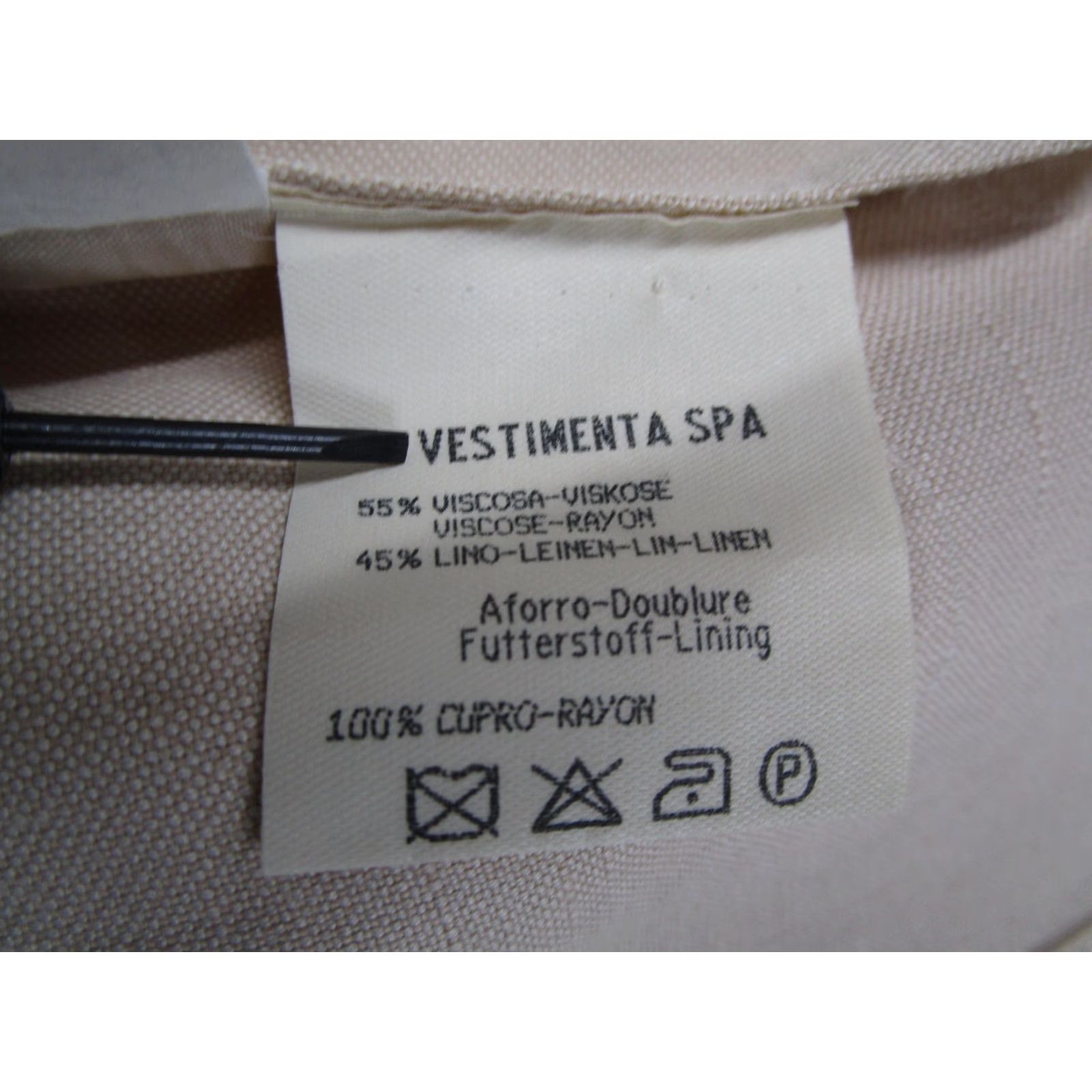 Giorgio Armani Giorgio Armani Blazer Womens IT 42 Beige Viscose Linen Tailored Single-Breasted Workwear Made in Italy Size M / US 6-8 / IT 42-44 - 4 Thumbnail