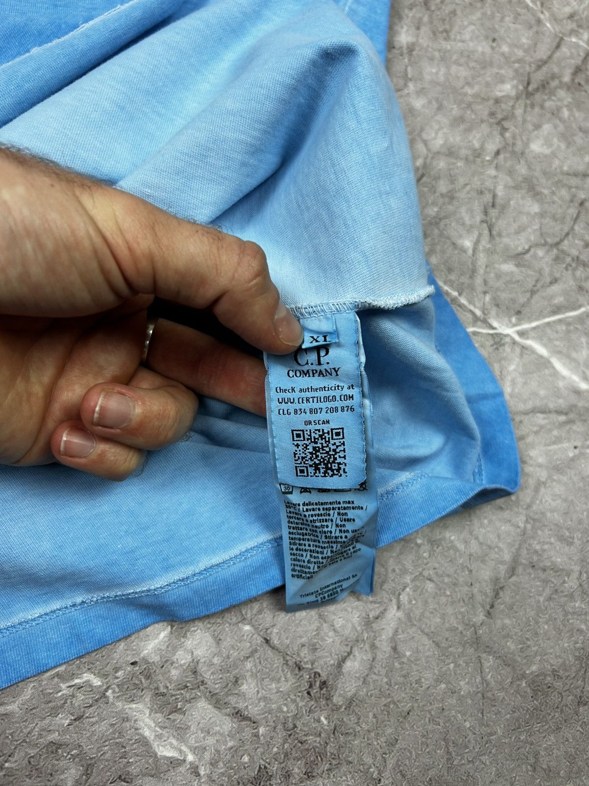 C.P. Company × Vintage C.P Company T-shirt baby blue small logo Size US XL / EU 56 / 4 - 5 Thumbnail