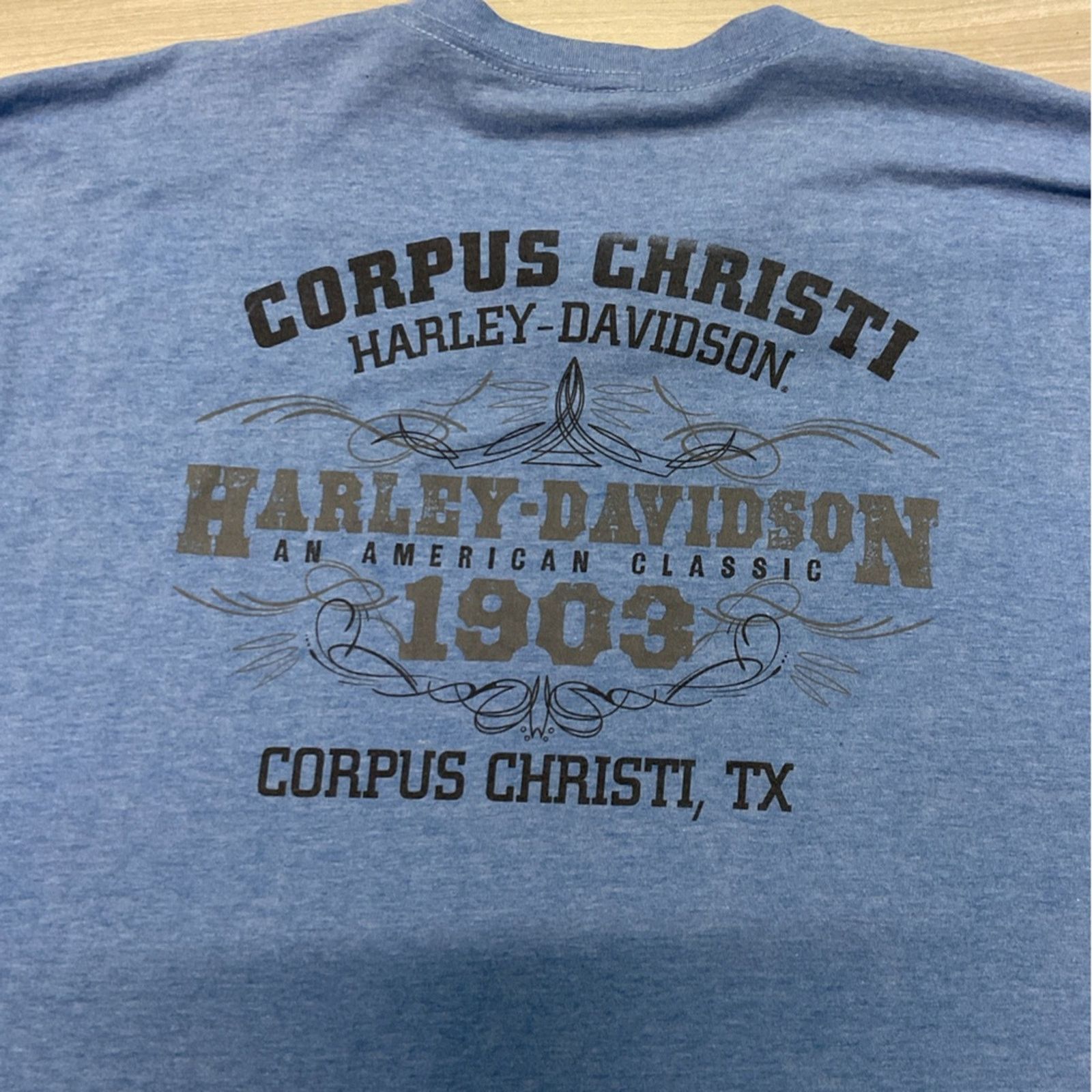 Harley Davidson Harley-Davidson Corpus Christi Texas Blue T-Shirt Size US XXL / EU 58 / 5 - 5 Thumbnail