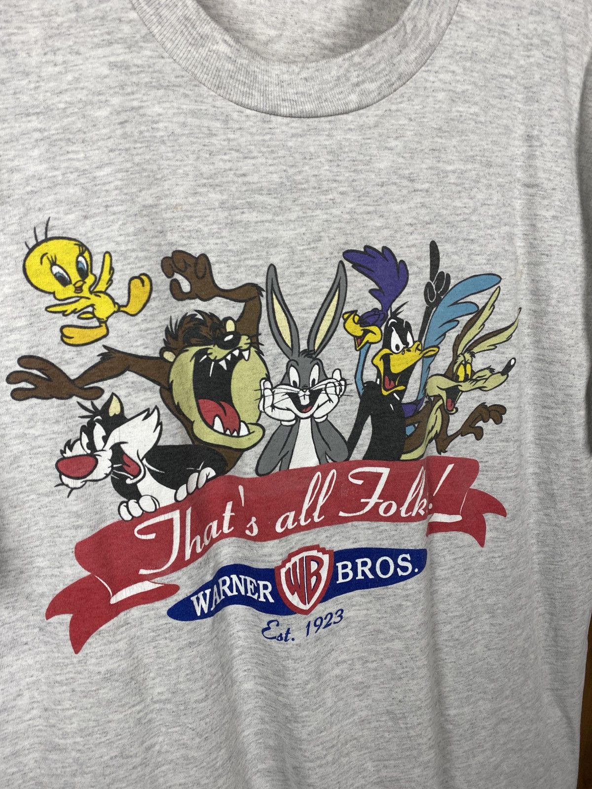 Warner Bros 🐾Vintage 90s T-Shirt Warner Bros Looney Tunes VTG Tee🐾 Size US L / EU 52-54 / 3 - 2 Thumbnail