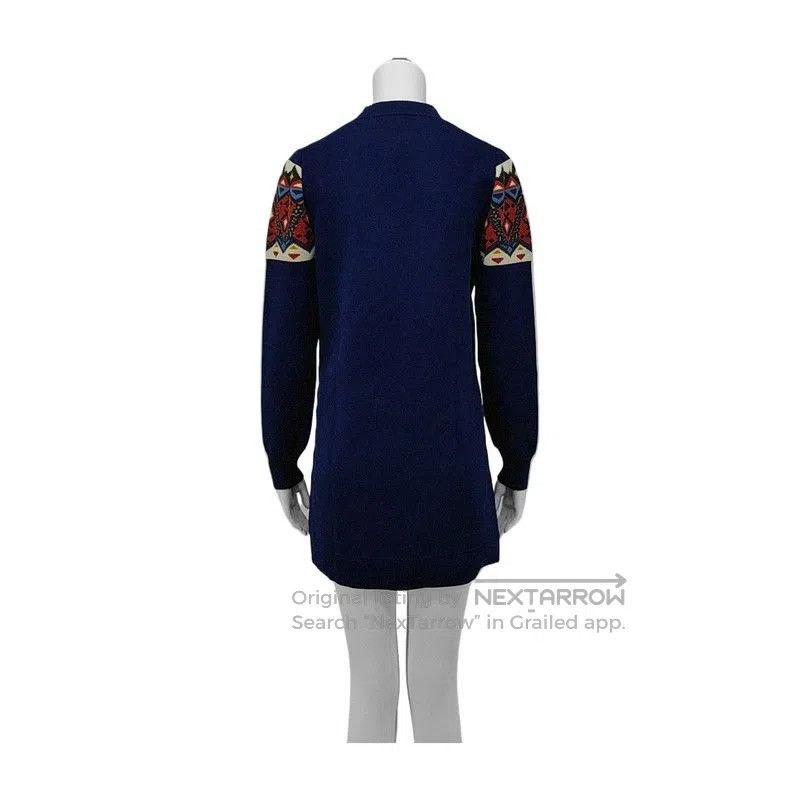 Louis Vuitton Louis Vuitton Navy Wool Long Sleeve Dress . Size S / US 4 / IT 40 - 2 Thumbnail