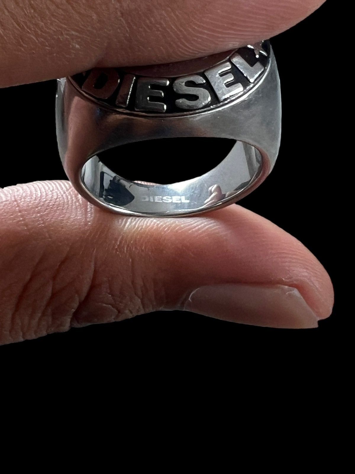 Diesel Y2K Diesel Steel Ring Size ONE SIZE - 10 Thumbnail