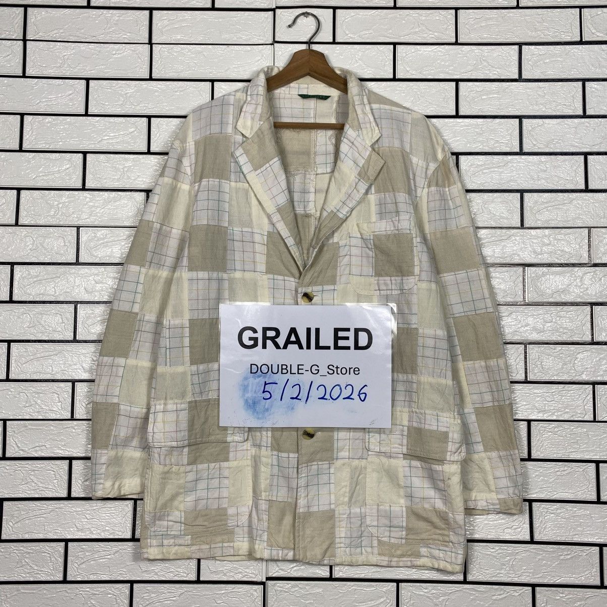 Japanese Brand 📌Vintage Chore Jacket RuffHewn Tartan Patchwork Issey Miyake Size US L / EU 52-54 / 3 - 1 Thumbnail