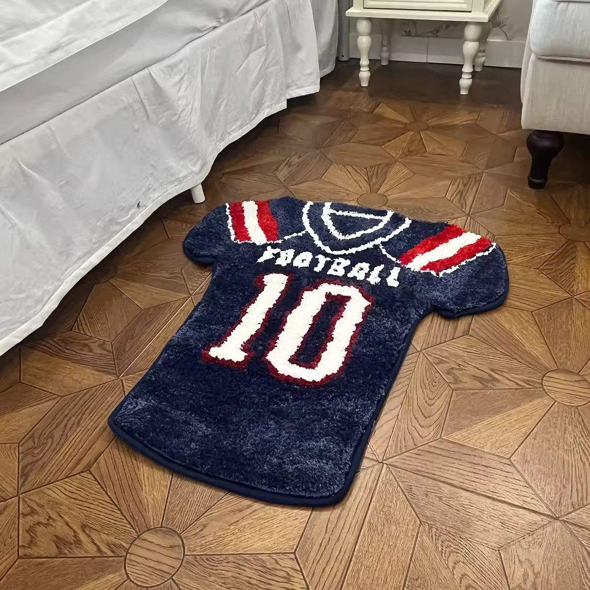 Other Handmade Custom Tufted Fluffy Football Rug Carpet Size ONE SIZE - 8 Thumbnail