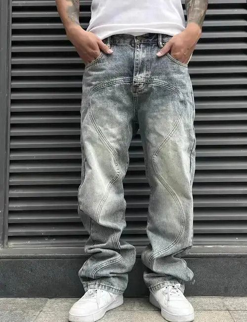 Jean Street 90’s hiphop washed skateboard hip-hop jeans Size US 34 / EU 50 - 2 Thumbnail