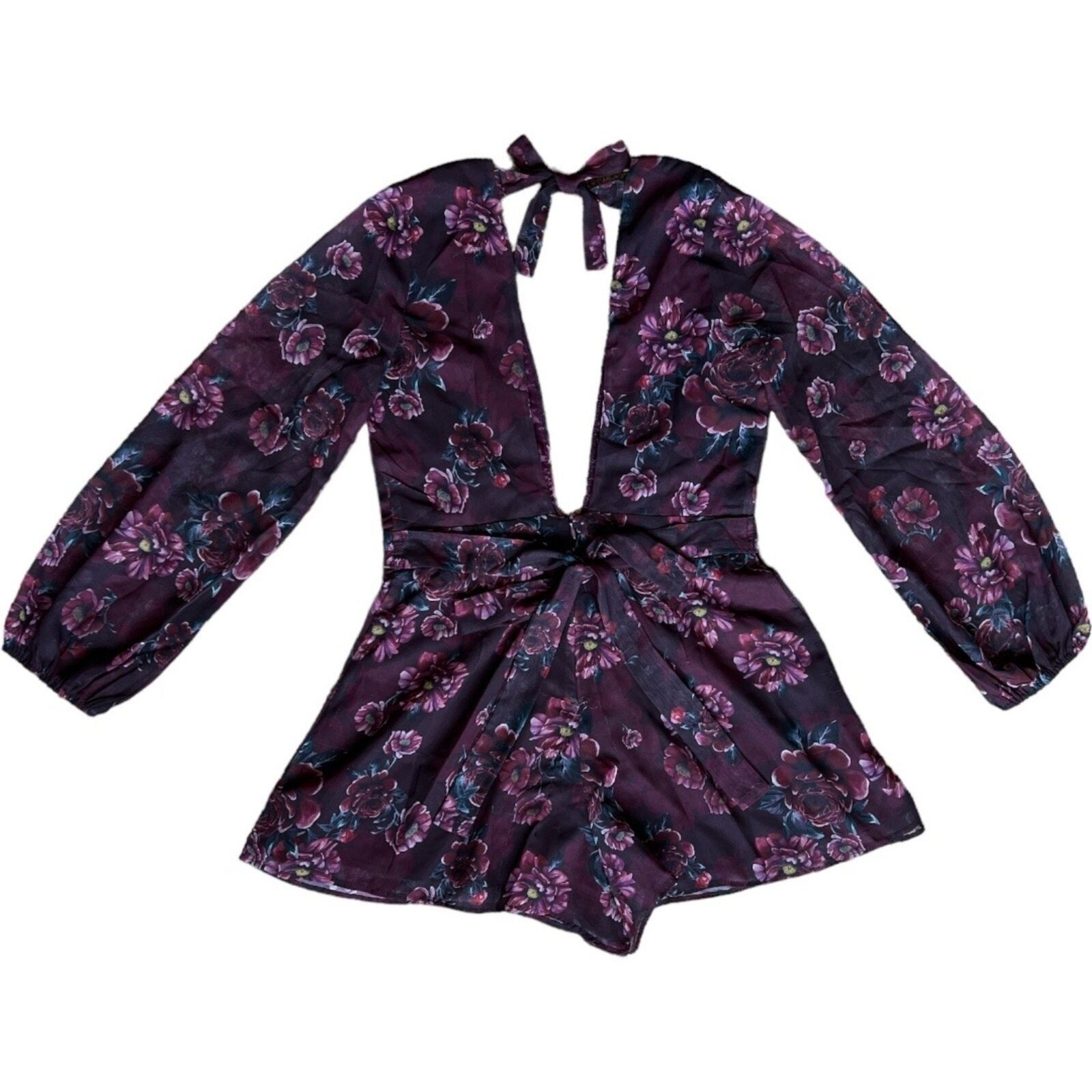 Other Showpo Burgandy Playsuit Longsleeve Romper, US8 Size 30" / US 8 / IT 44 - 3 Thumbnail