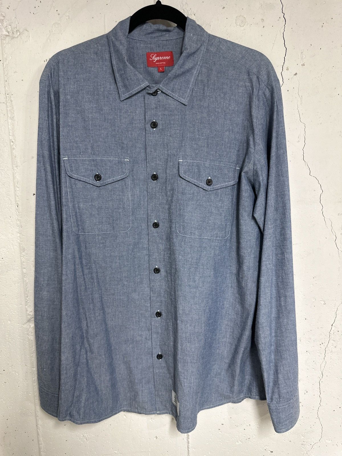 Supreme Supreme Button Up shirt Blue Large Size US L / EU 52-54 / 3 - 2 Thumbnail