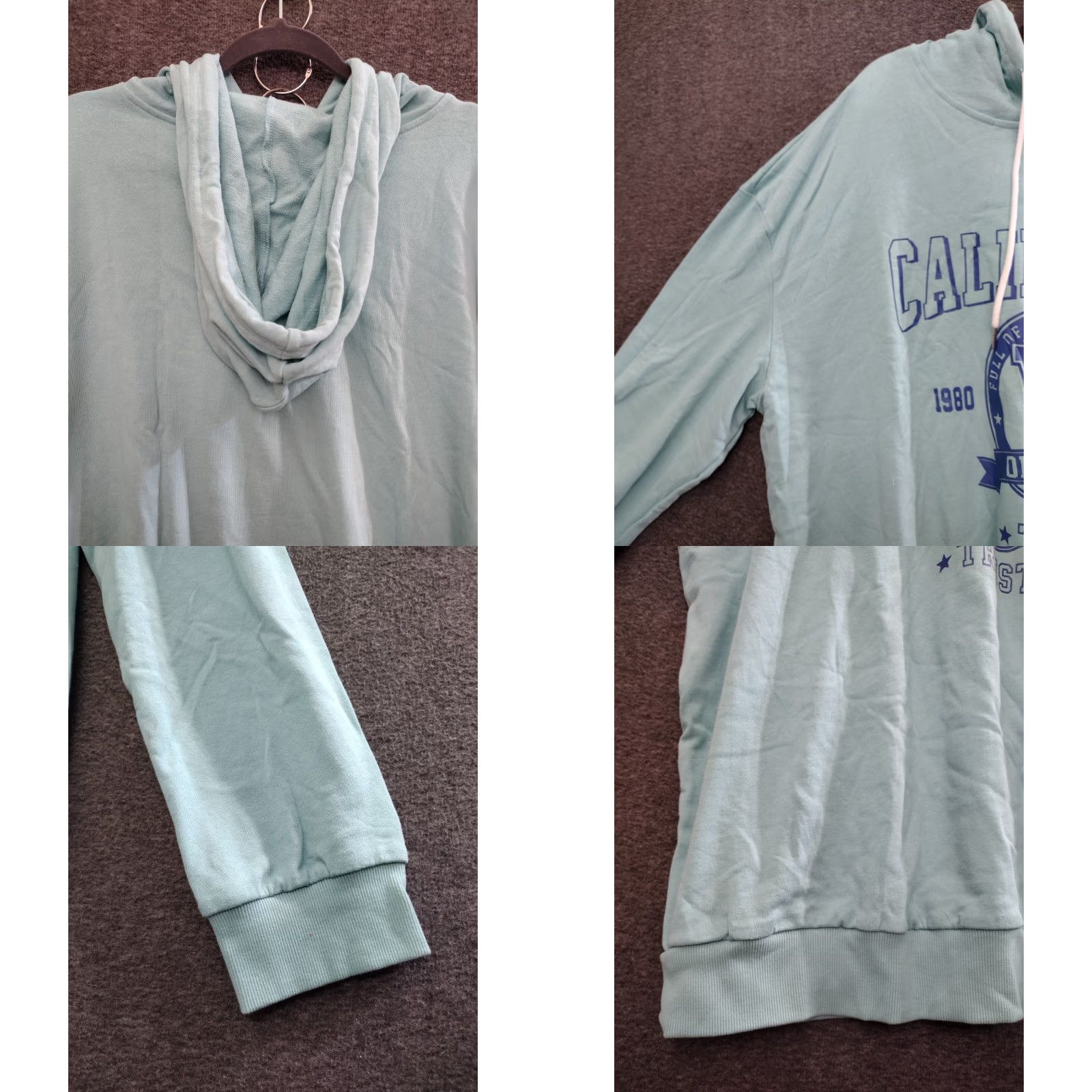 Shein SHEIN California West Coast Sweatshirt Women Blue 5XL California Logo Pullover Crew Neck Long Sleeve Solid All Seasons 5XL Womens Sweatshirt Size XXL / US 16-18 / IT 52-54 - 8 Thumbnail