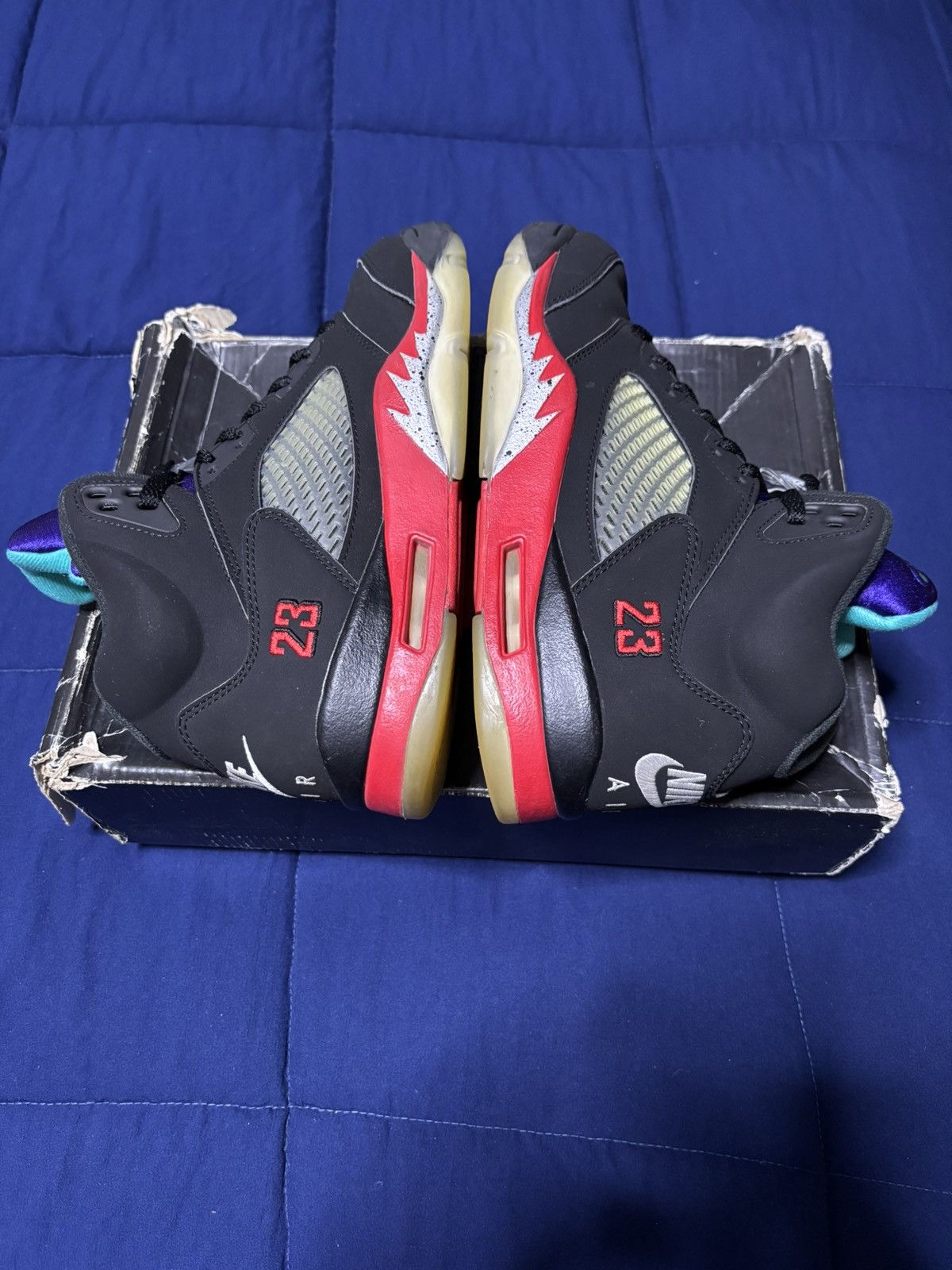 Jordan Brand Jordan 5 Retro Top 3 Black 2020 Size 9.5 Size US 9.5 / EU 42-43 - 3 Thumbnail