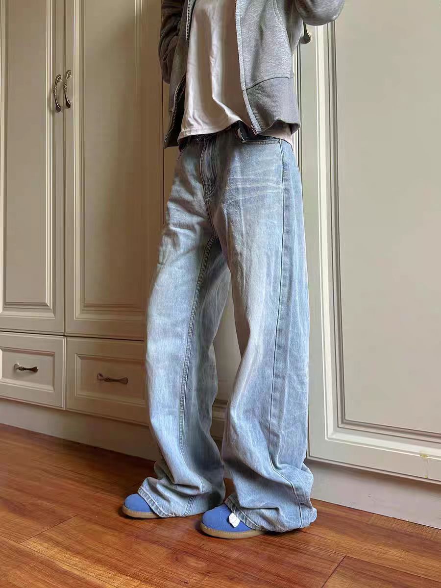 Jean Loose-fitting blue wide-leg jeans Size US 34 / EU 50 - 2 Thumbnail