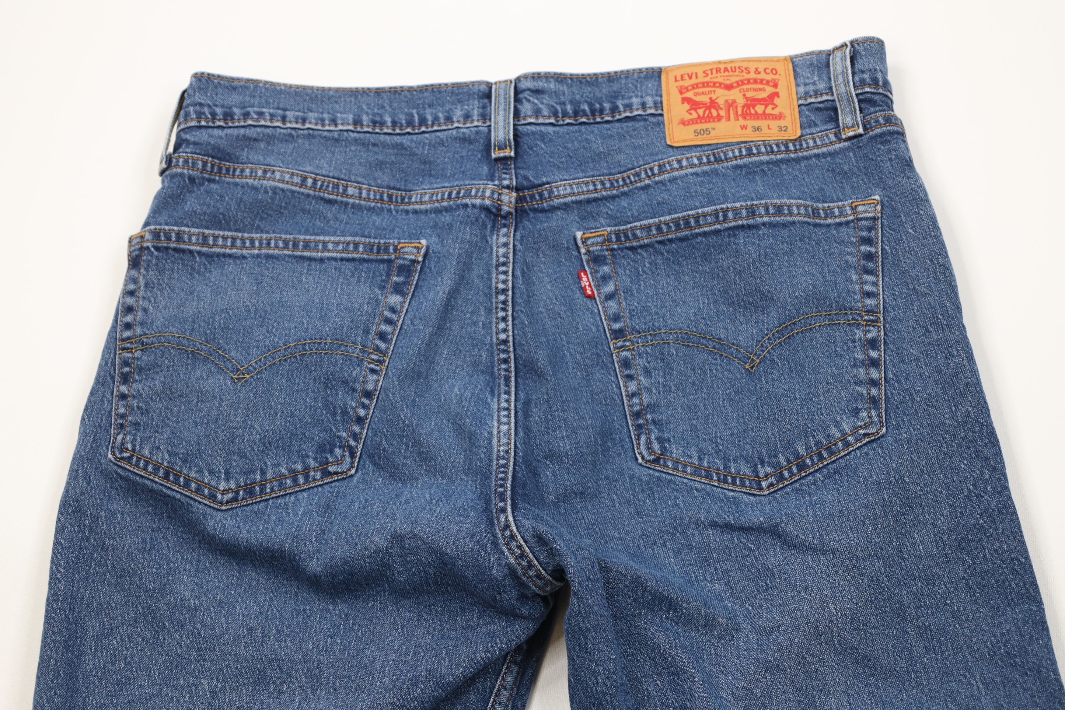 Levi's Vintage Y2K Levis 505 Stretch Regular Straight Leg Jeans Size US 36 / EU 52 - 10 Thumbnail
