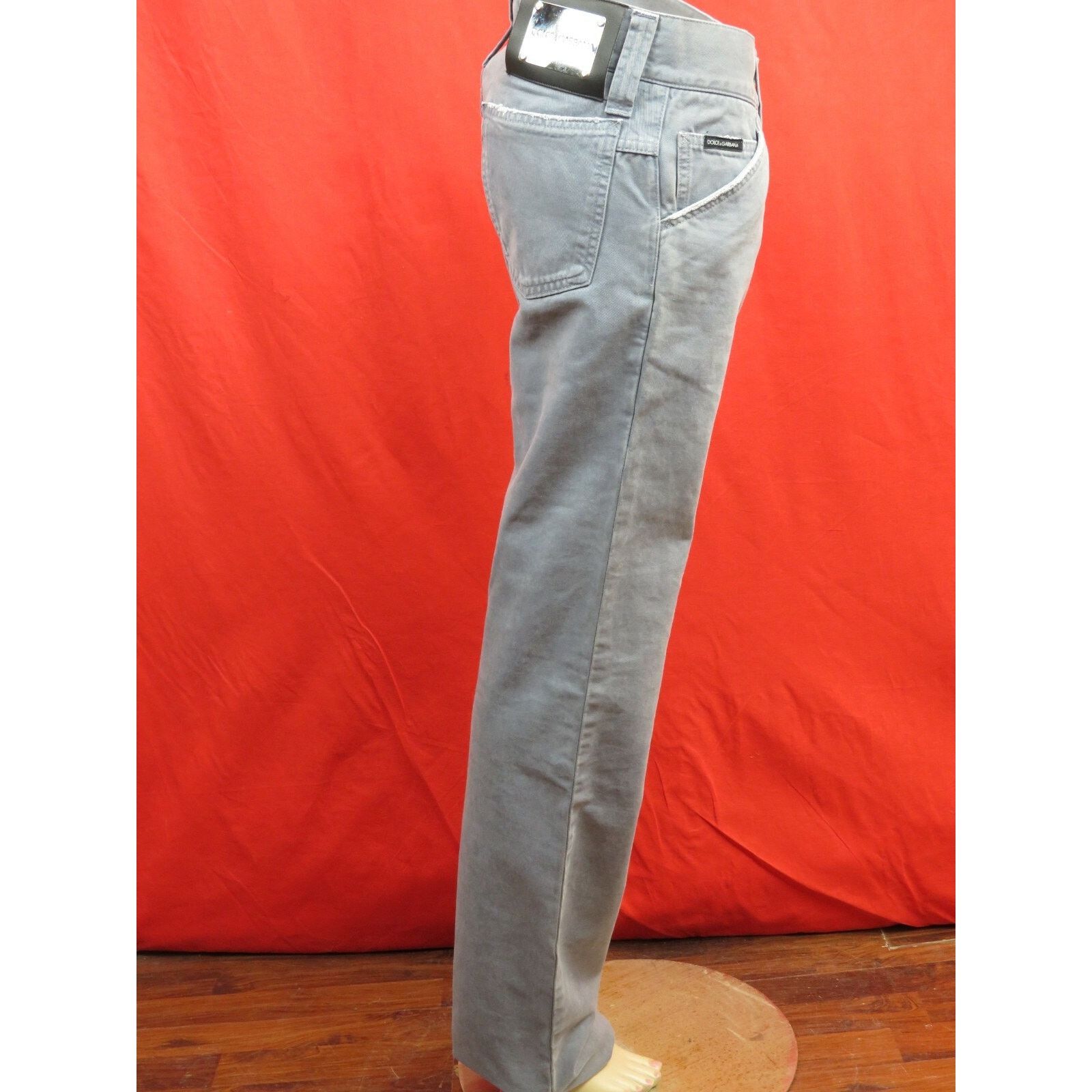 Dolce & Gabbana DOLCE GABBANA STRAIGHT LEG GRAY COTTON PANTS JEANS S ITALY Size 30" / US 8 / IT 44 - 8 Thumbnail