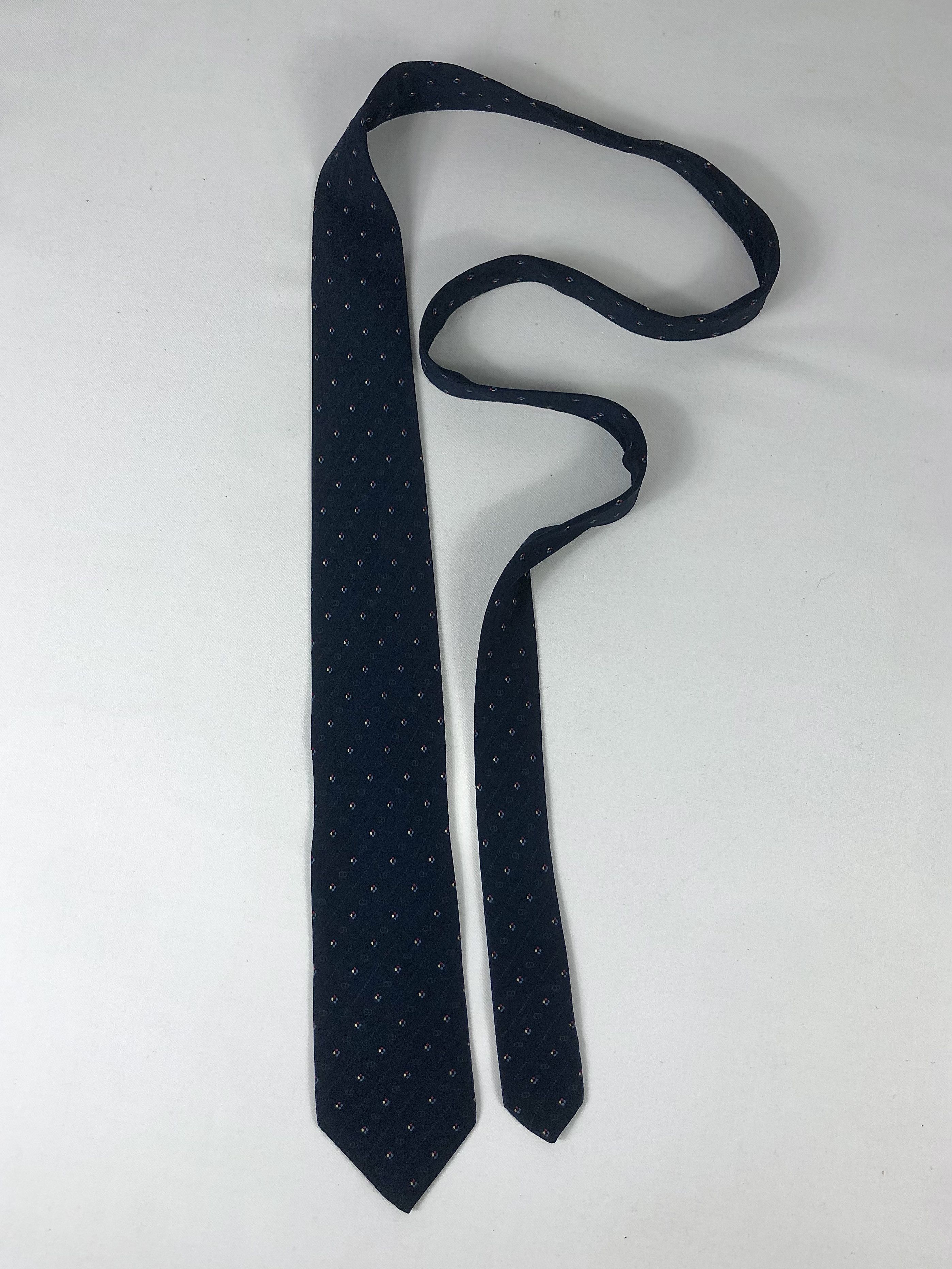 Christian Dior Monsieur Rare Vintage Christian Dior Monsieur CD MonogramSilk Tie Size ONE SIZE - 2 Thumbnail