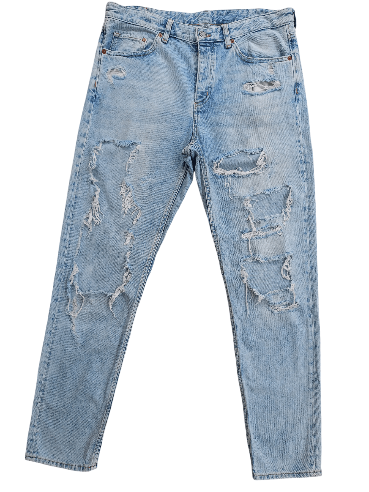 H&M & DENIM by H&M Boyfriend Distressed Streetwear Size 28" / US 6 / IT 42 - 1 Thumbnail