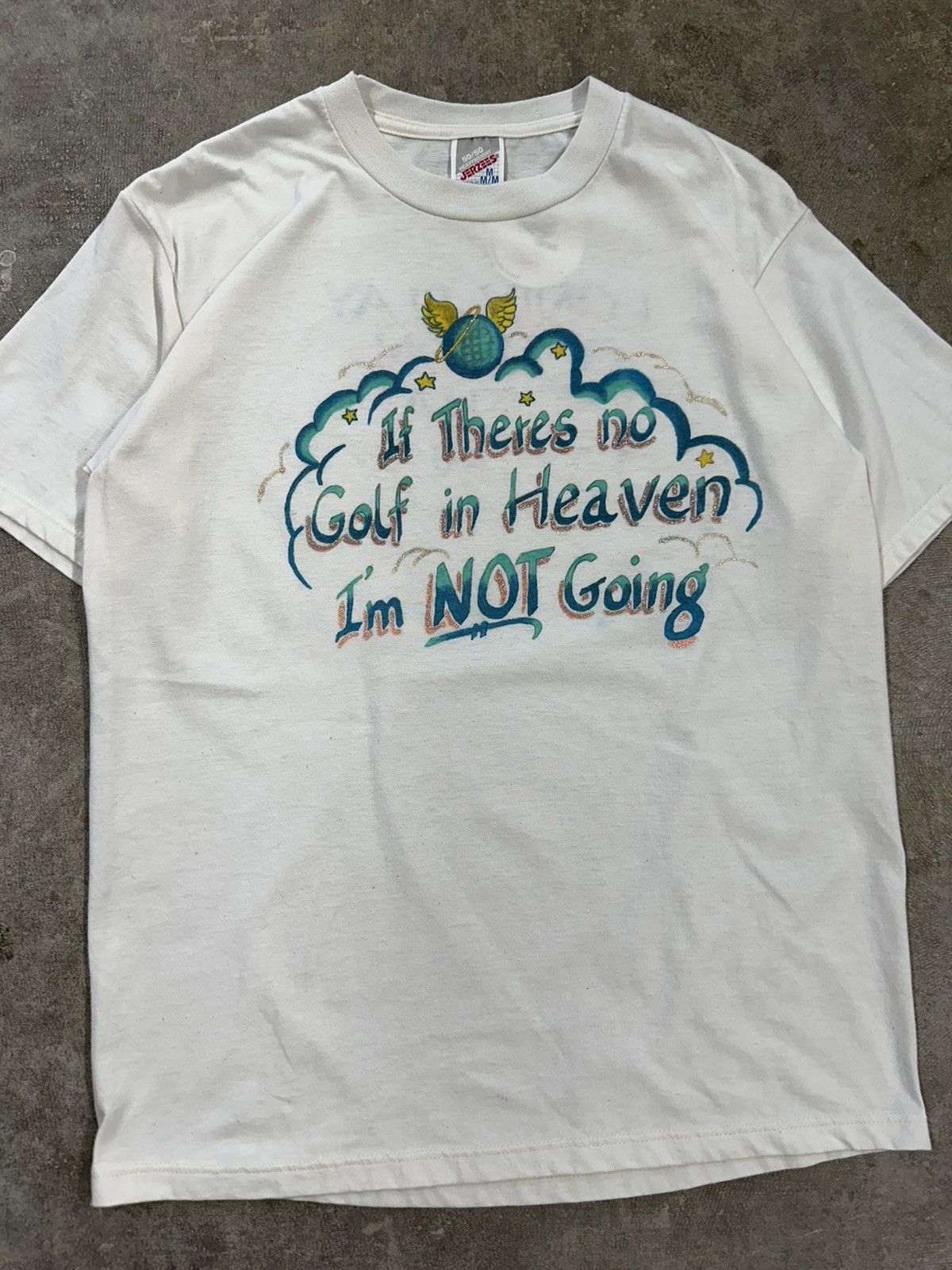 Vintage Vintage 90s If Theres No Golf In Heaven Im Not Going T-Shirt Size M / US 6-8 / IT 42-44 - 3 Thumbnail
