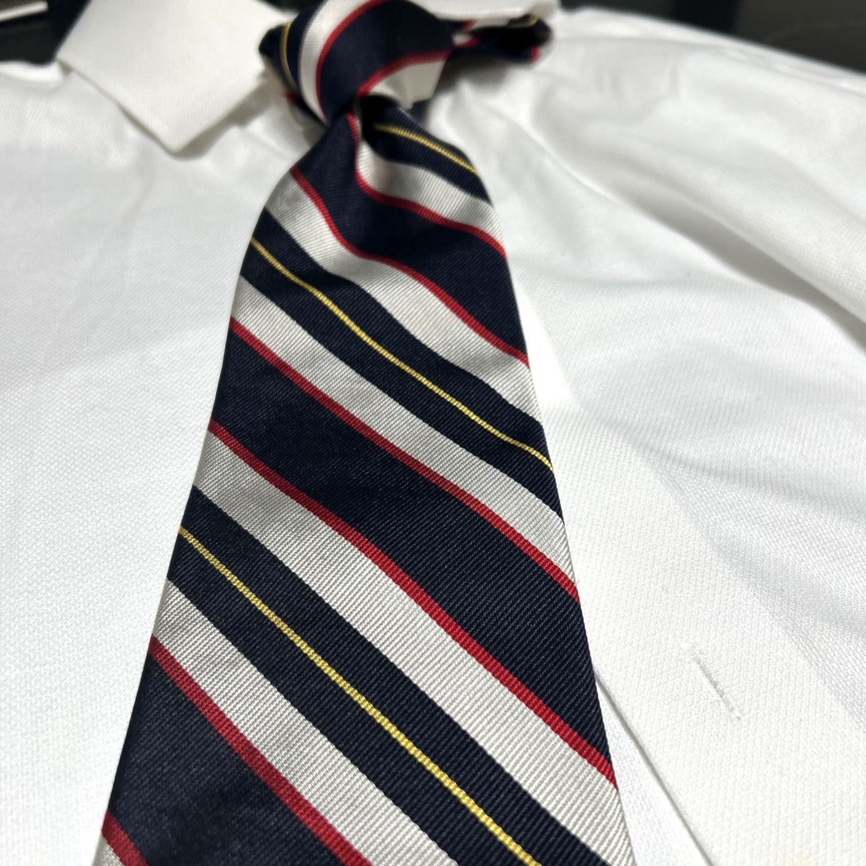 Robert Talbott Robert Talbott Tie Striped VTG Preppy Oxford Style Multicolor Silk Academia Men Tie Size ONE SIZE - 5 Thumbnail