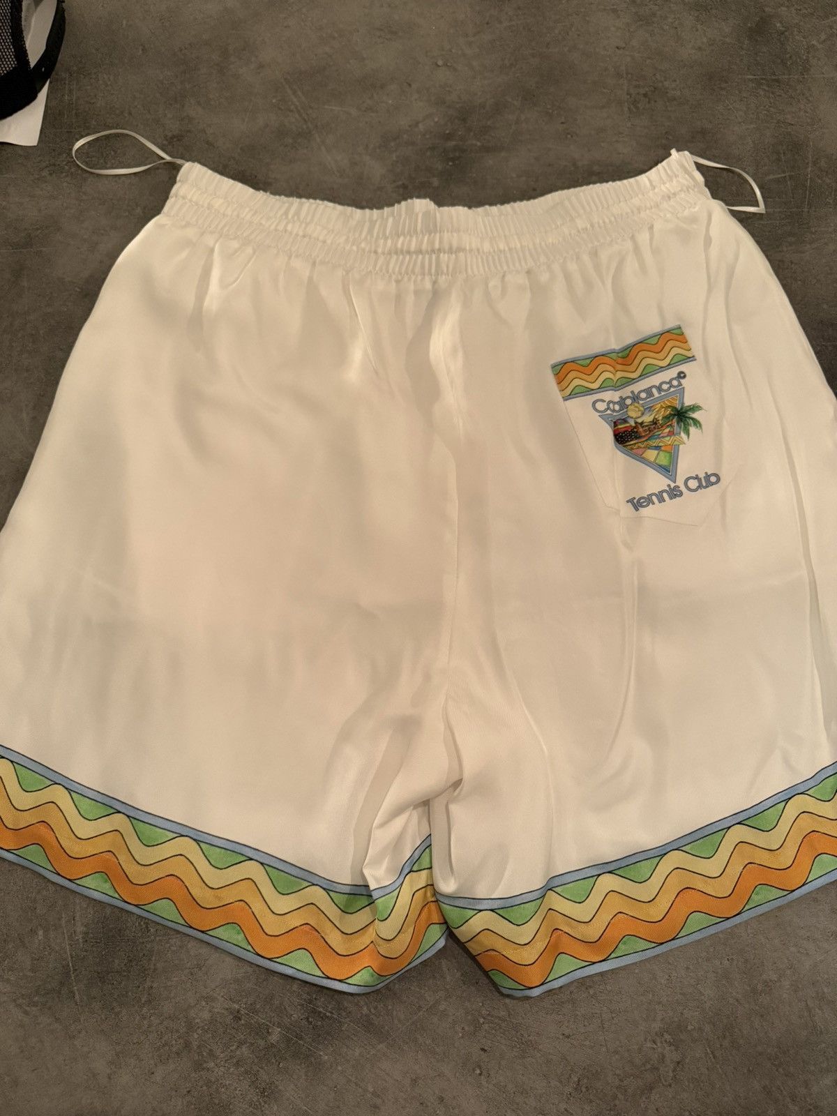 Casablanca Casablanca Afro Cubism Silk Shorts XL – Tennis Club Size US 44 / EU 60 - 2 Thumbnail