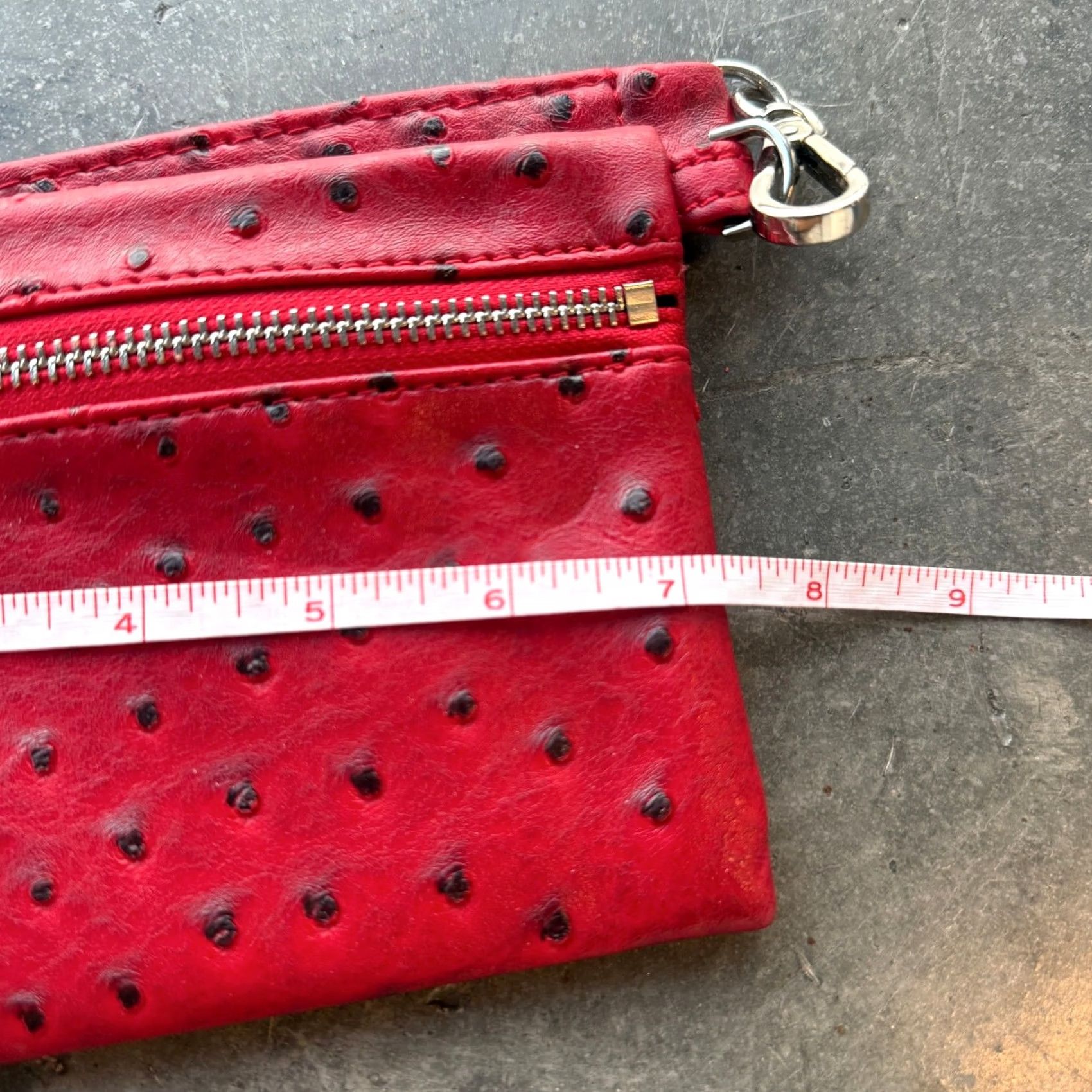 Vintage VINTAGE Y2K Red Crocodile Clutch Mini Wristlet Wallet Pursey Purse Clutch Women Size ONE SIZE - 5 Thumbnail