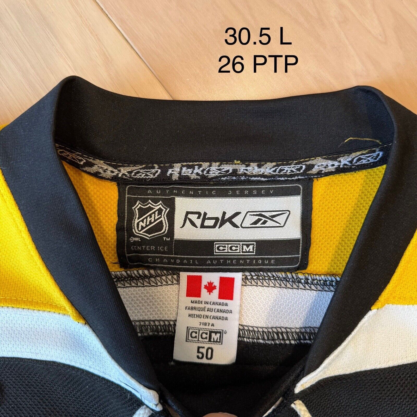 NHL × Reebok Rich Peverley Boston Bruins Jersey 50 Black Yellow NHL CCM Size US M / EU 48-50 / 2 - 7 Thumbnail