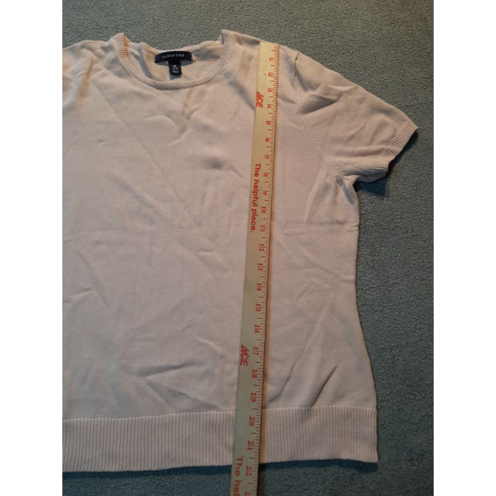 Lands' End Lands' End Women’s Sweater Shirt Medium M Pink Knit Pullover Outdoor Shirt Women M Pink Knit South-? Size M / US 6-8 / IT 42-44 - 3 Thumbnail