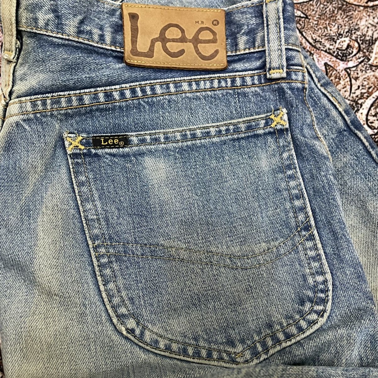 Lee 🔥Vintage Lee Riders Washed Ripped Distress Selvedge Jeans Size US 31 - 17 Thumbnail