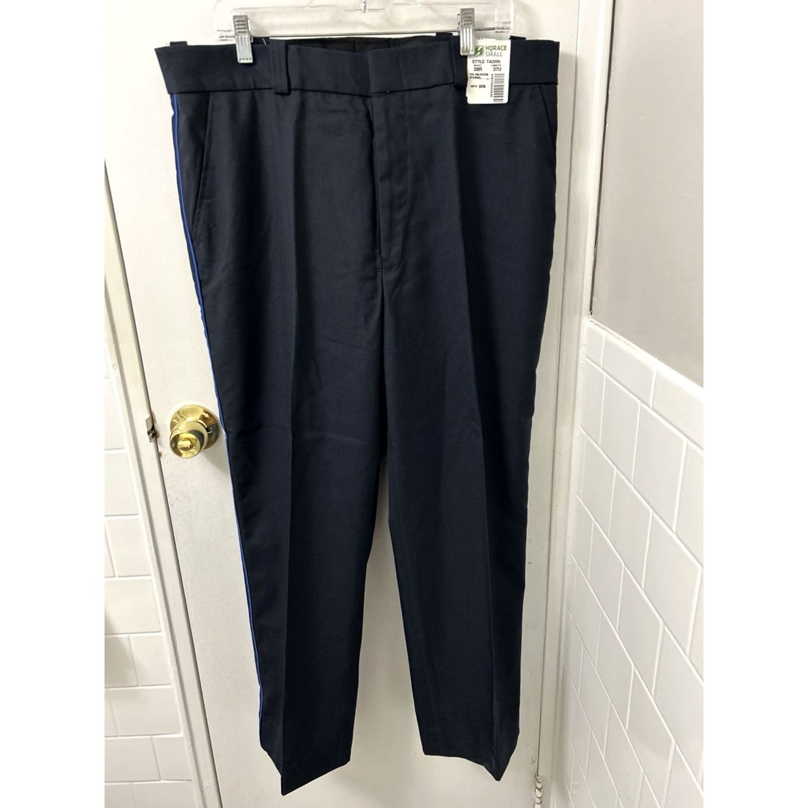 Vintage VINTAGE Horace Small Work Pants Mens 38x30 Navy Blue Wool Polyester Uniform NWT Blue Pants Mens 38x30 NWT Size US 38 / EU 54 - 2 Thumbnail