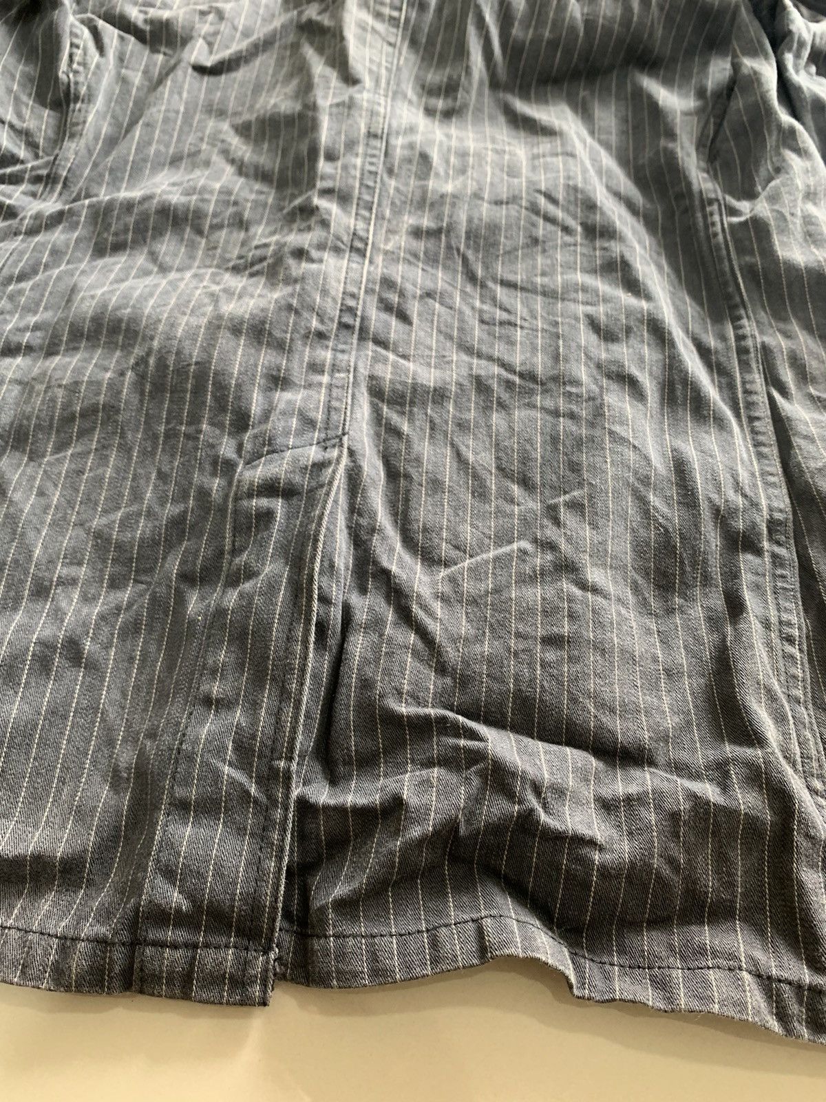 Johnbull 💥JOHNBULL WORKWEAR JACKET DENIM STRIPED FADED Size US L / EU 52-54 / 3 - 8 Thumbnail