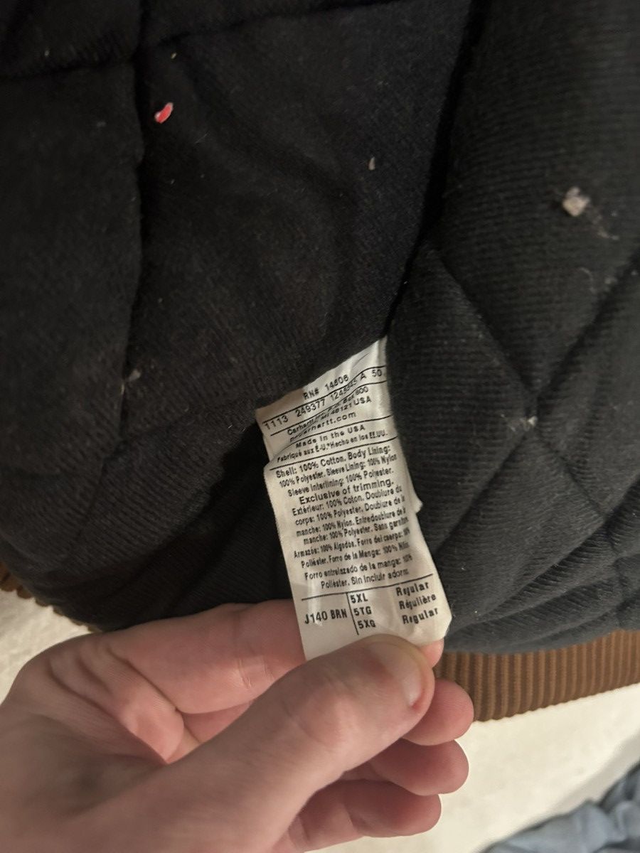 Carhartt Cahartt J140 BRN Diamond-Quilted Hooded Detroit Jacket 5XL Size US XXL / EU 58 / 5 - 7 Thumbnail