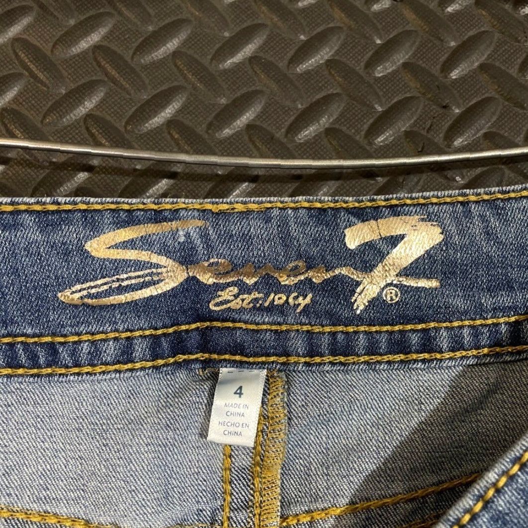Vintage Seven7 Jeans Blue Skinny Mid Rise Denim Jeans Women's Size 4 Size 27" / US 4 / IT 40 - 4 Thumbnail