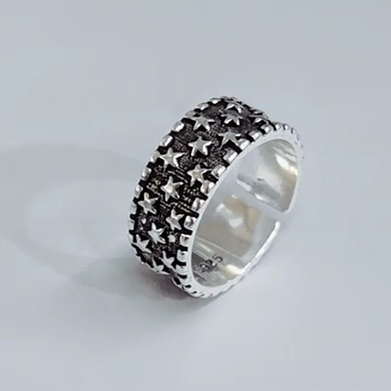 Jewelry Star Pattern Cuff Rings Size ONE SIZE - 5 Thumbnail