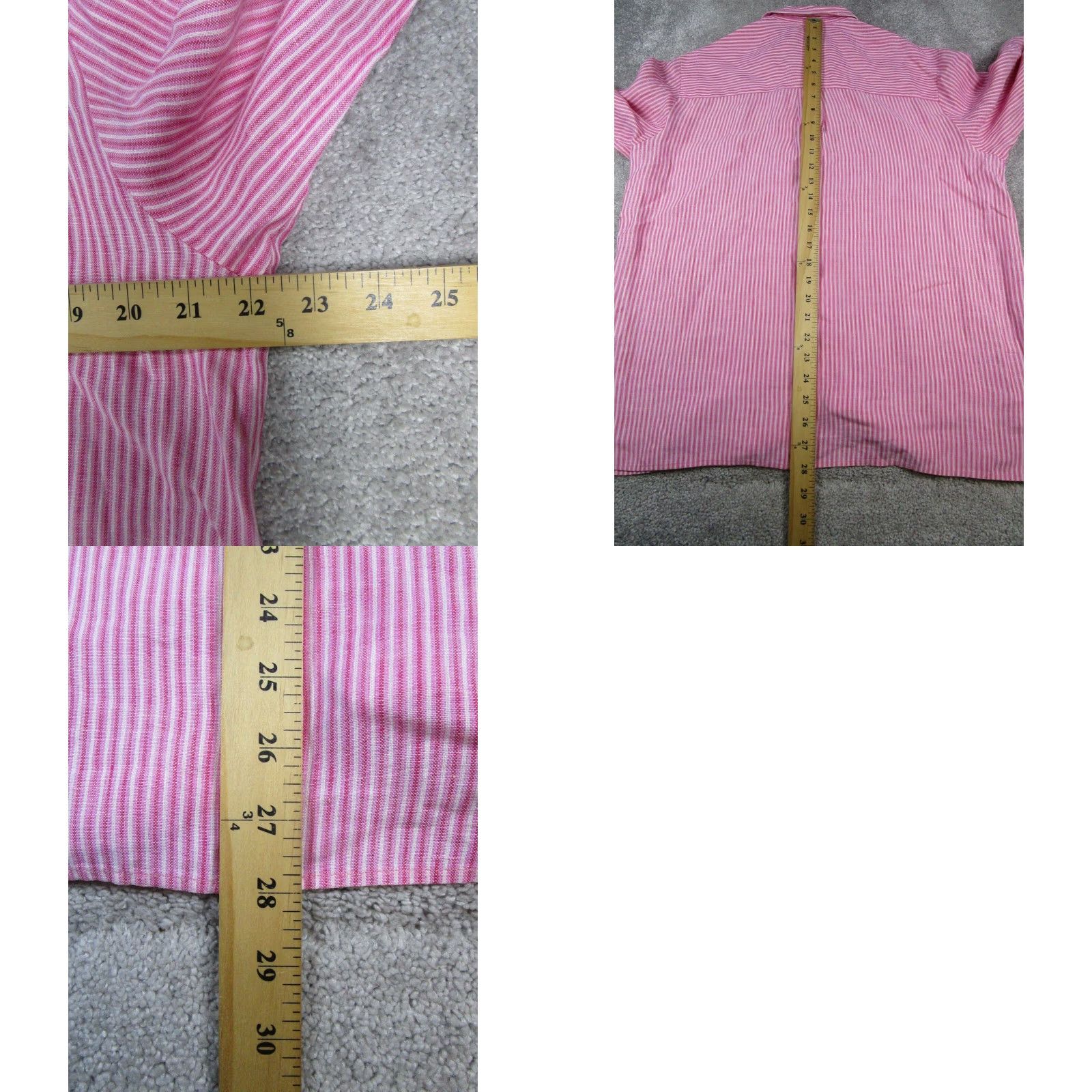 Liz Claiborne Liz Claiborne Shirt Womens Medium Multicolor Linen Button-Up Size M / US 6-8 / IT 42-44 - 8 Thumbnail