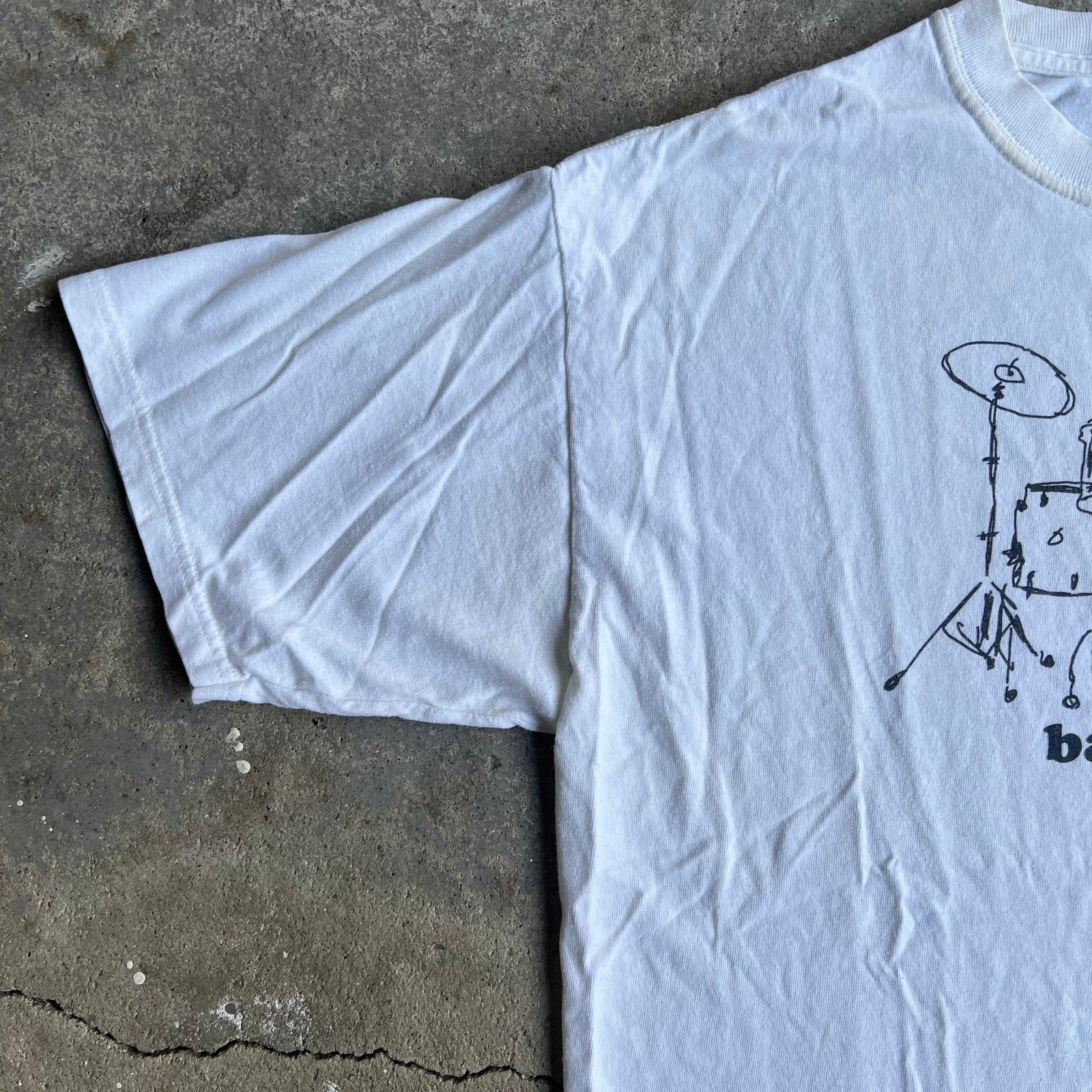 Vintage Vintage drummer white graphic t shirt Size US L / EU 52-54 / 3 - 3 Thumbnail