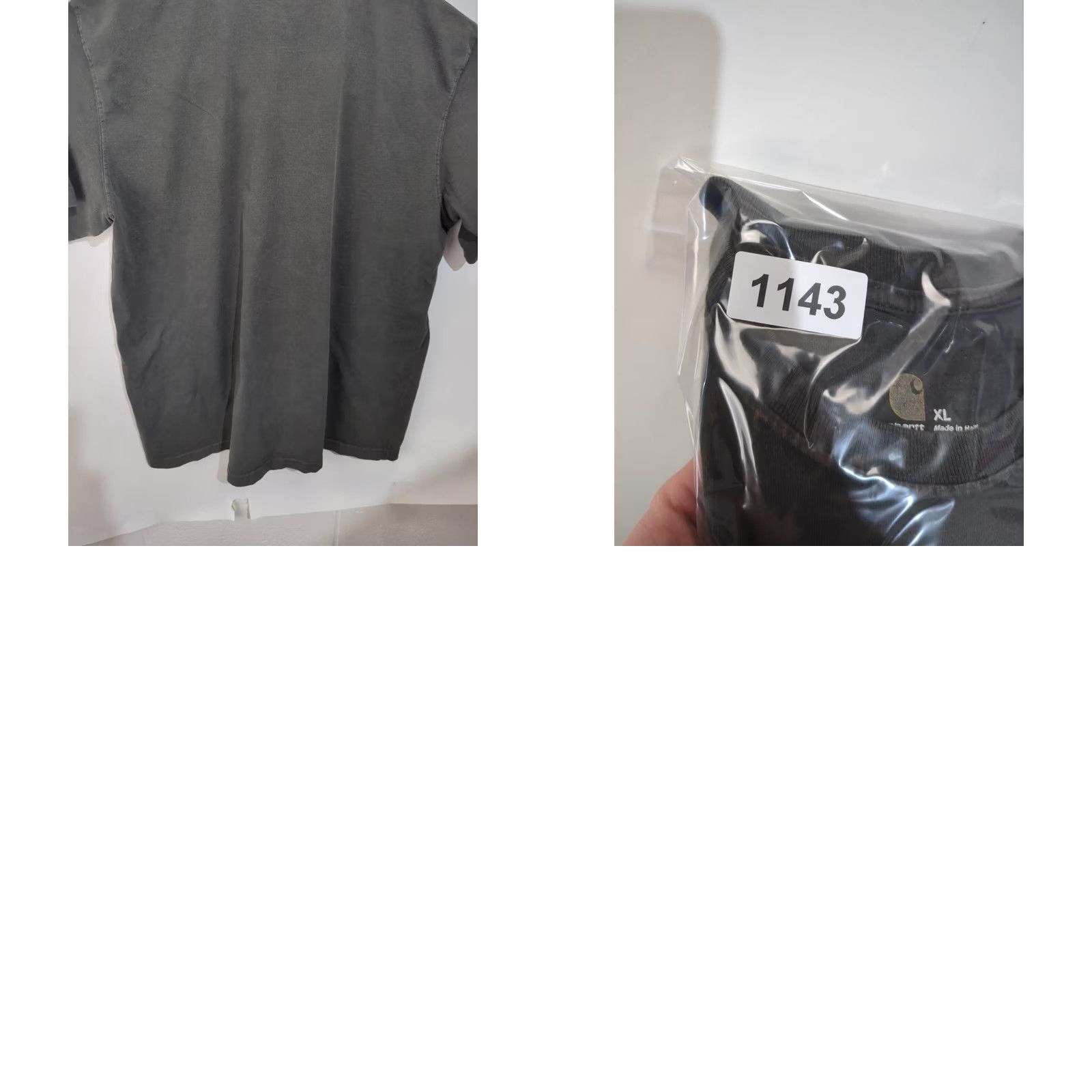 Carhartt Carhartt Mens XL Black Original Fit Short Sleeve T-Shirt Spell Out Logo Faded Size US XL / EU 56 / 4 - 10 Thumbnail