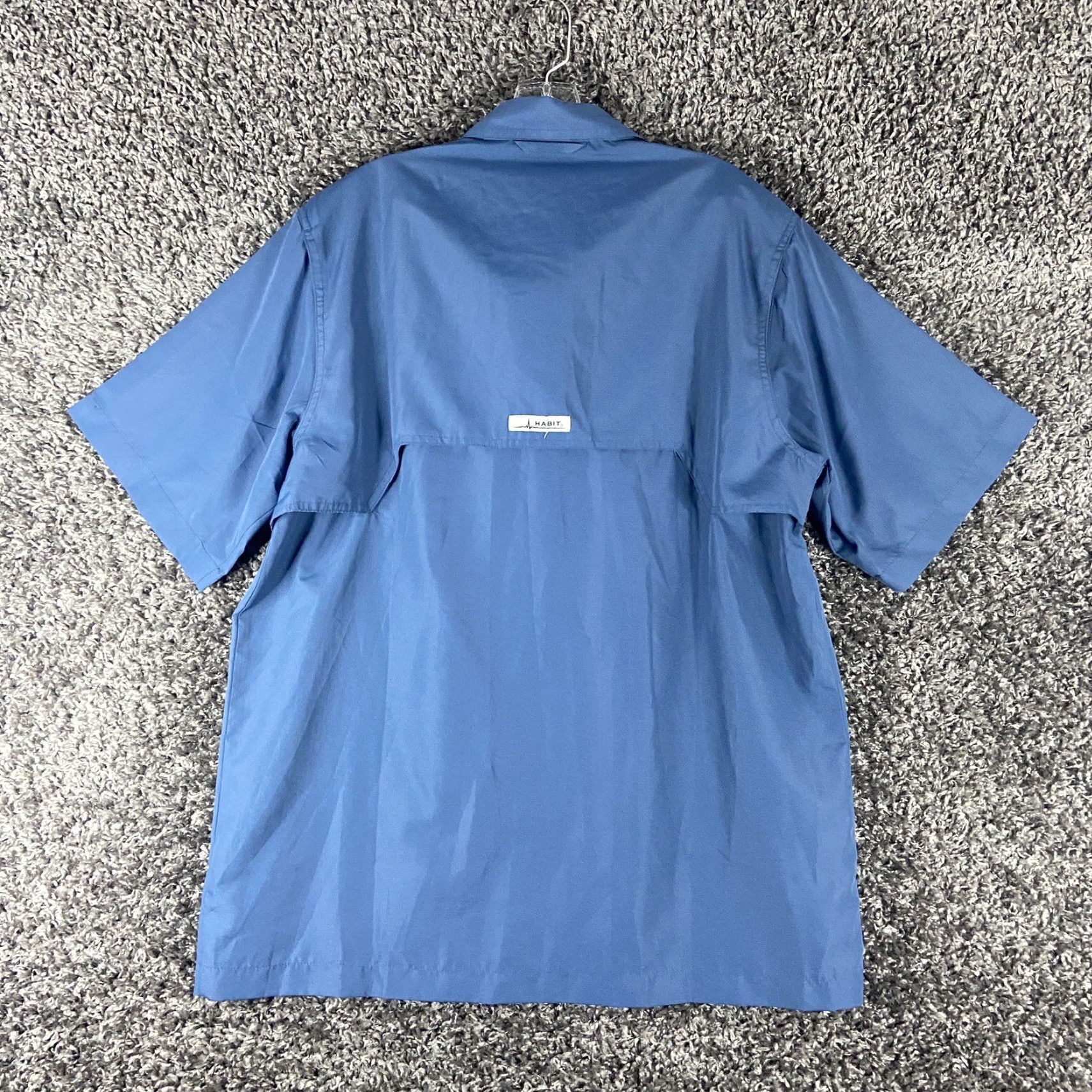 Habitat Habit Habit Solar Factor 40+ Button-Up Shirt Men M Blue Short Sleeve Size US 31 - 8 Thumbnail