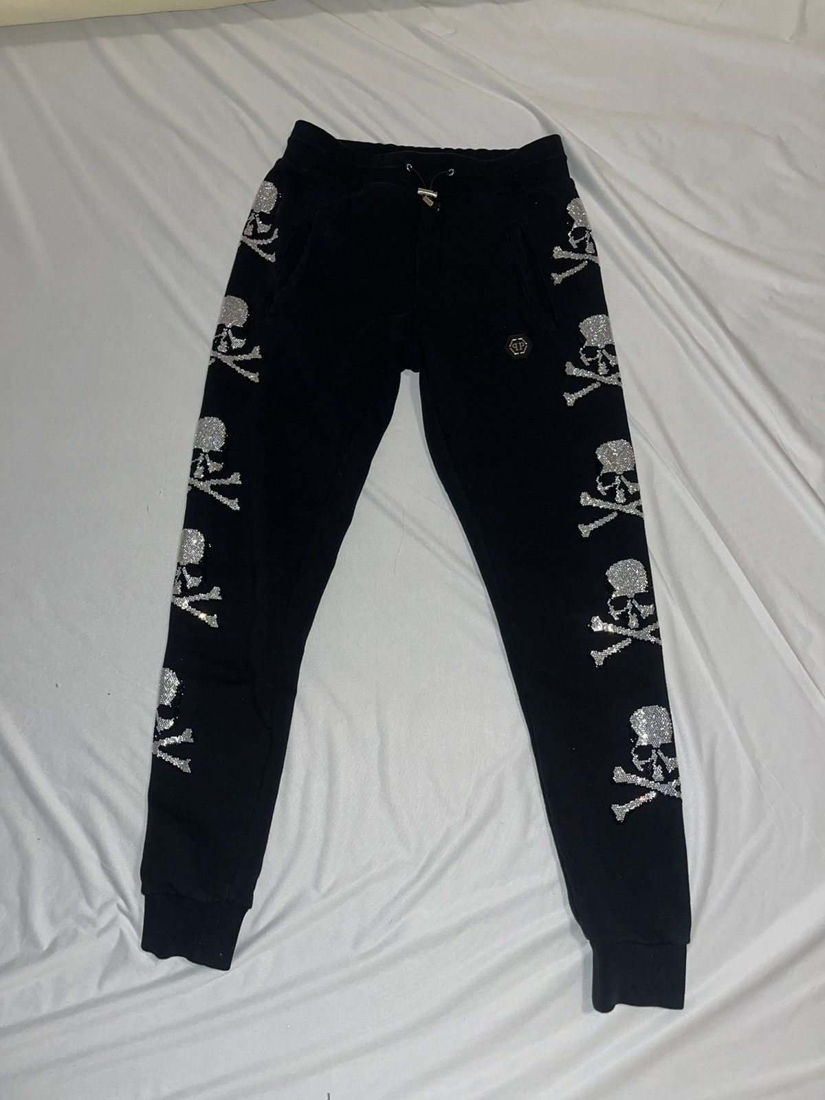Philipp Plein Philipp Plein Skull Strass Joggers Black (MJP0534 PJ0020N) Size US 27 - 1 Thumbnail