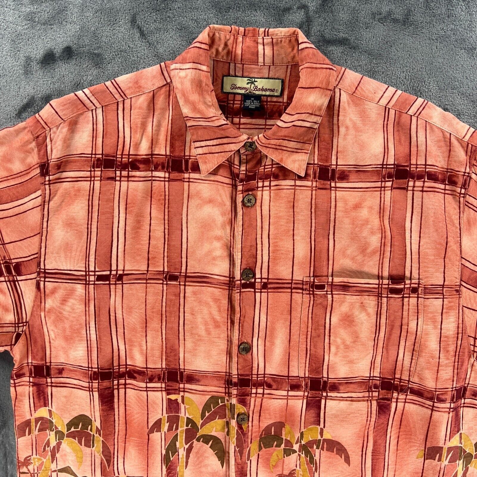 Tommy Bahama Tommy Bahama Men M Silk Linen Palm Trees Beach Summer Night Size US M / EU 48-50 / 2 - 3 Thumbnail