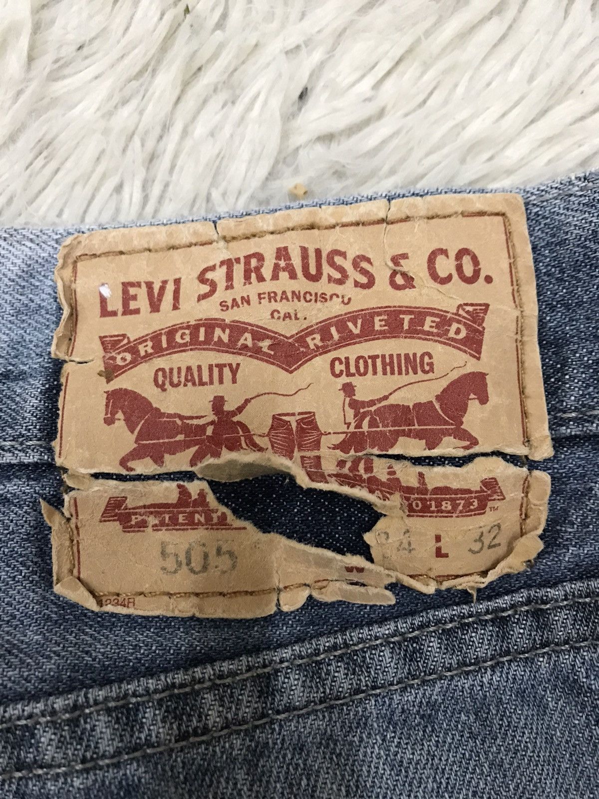 Levi's Vintage Clothing × Vintage Vintage Levis Lot 505 Single R Distressed Denim Jeans Size US 34 / EU 50 - 13 Thumbnail