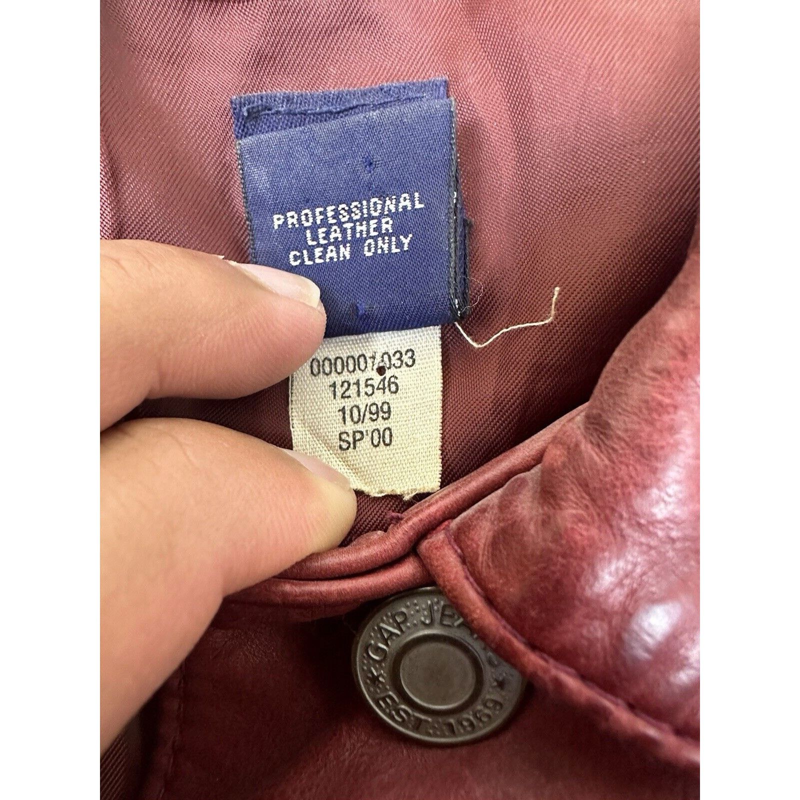 Gap × Vintage Vintage 1999 Gap Leather Jacket Size L / US 10 / IT 46 - 5 Thumbnail