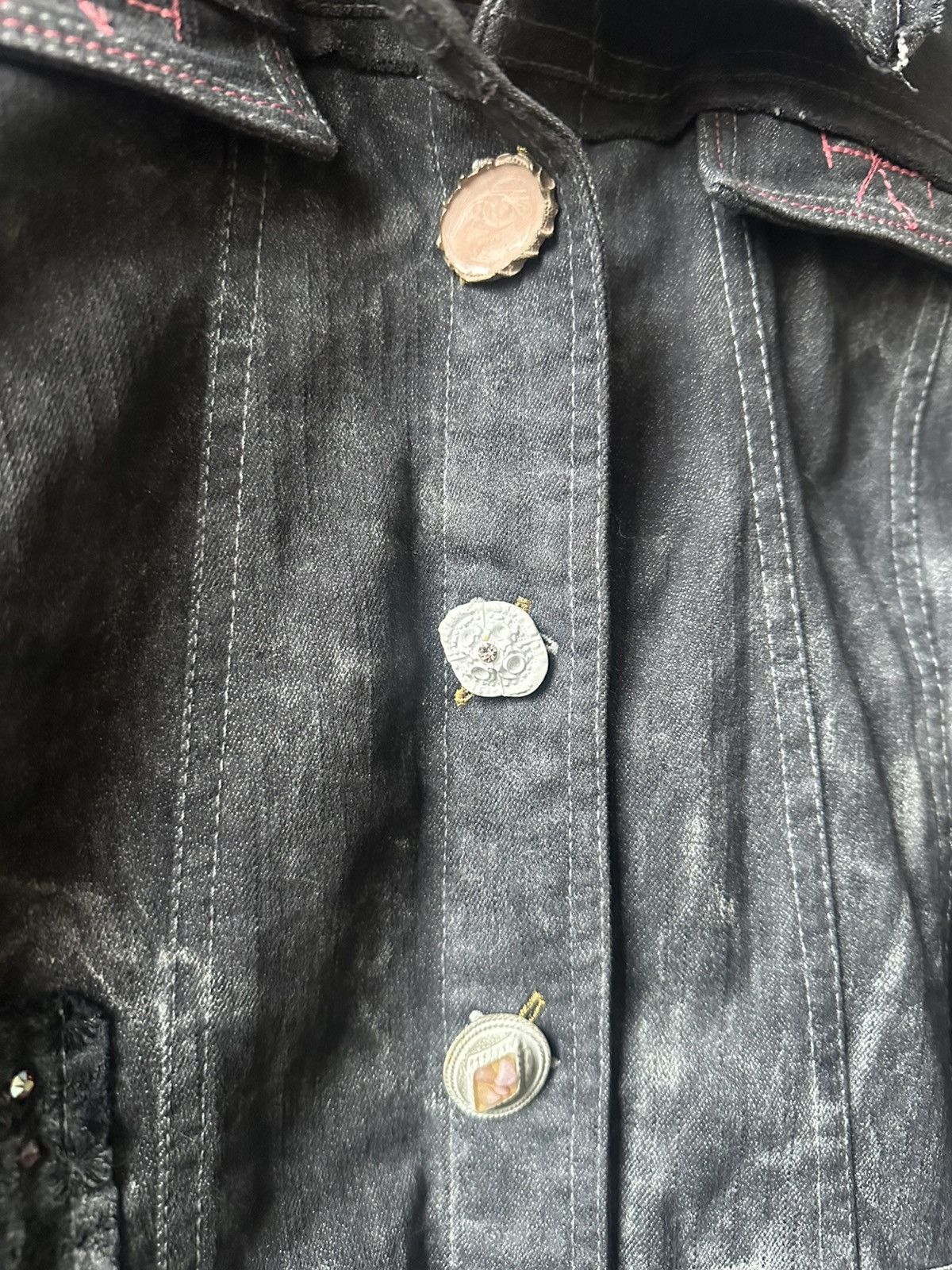 Elisa Cavaletti Elisa Cavaletti Bleached Avant Garde Jacket Y2K Size M / US 6-8 / IT 42-44 - 5 Thumbnail