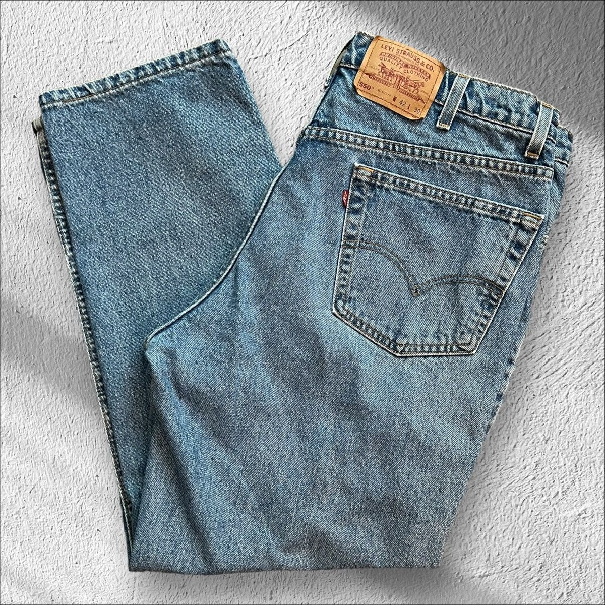 Levi's Vintage 90s Levi’s 550 Relaxed Fit Jeans 40x30 Made in USA Size US 40 / EU 56 - 1 Thumbnail