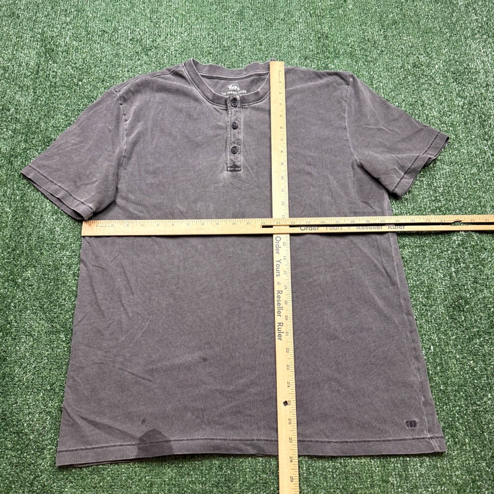 Vintage The Normal Brand T-Shirt Mens L Gray Black Henley Short Sleeve Preowned Size US L / EU 52-54 / 3 - 7 Thumbnail
