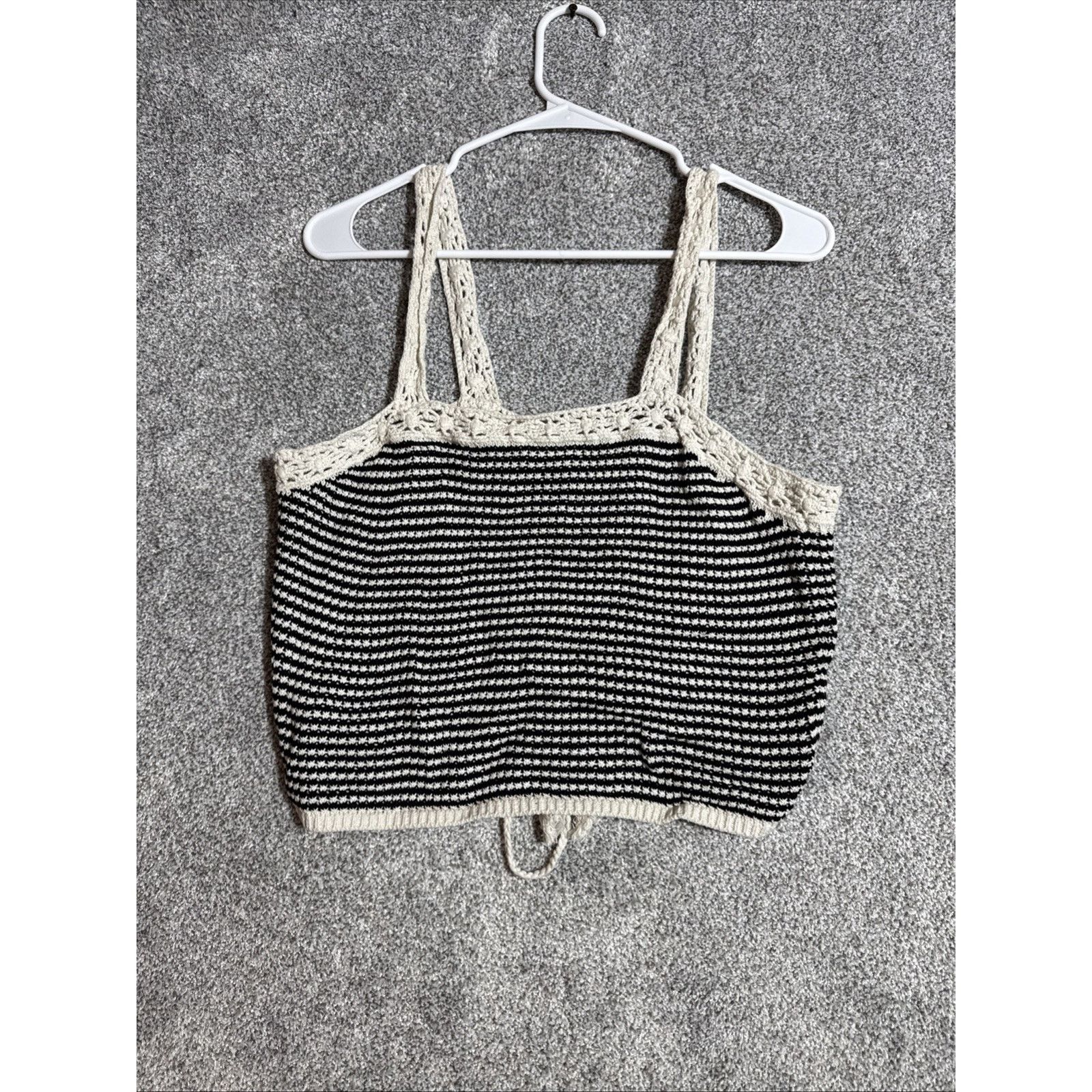 Other Aerie Tank Top Womens L Boho Lace Trim Cottagecore Crocheted Size L / US 10 / IT 46 - 5 Thumbnail